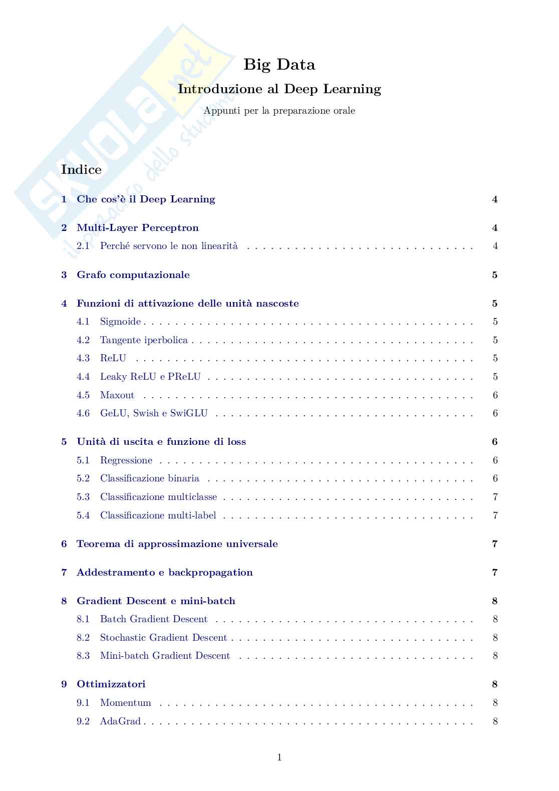 Deep learning  Pag. 1