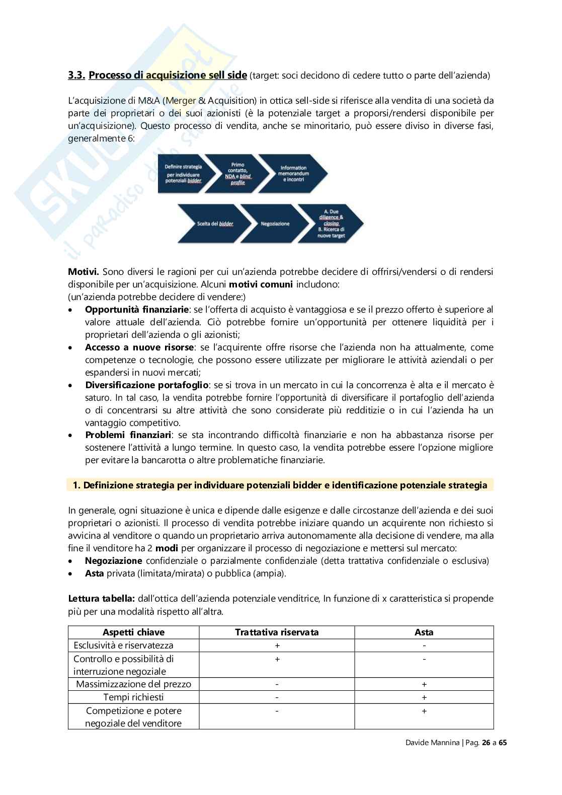 Appunti Finanza delle operazioni straordinarie Pag. 26