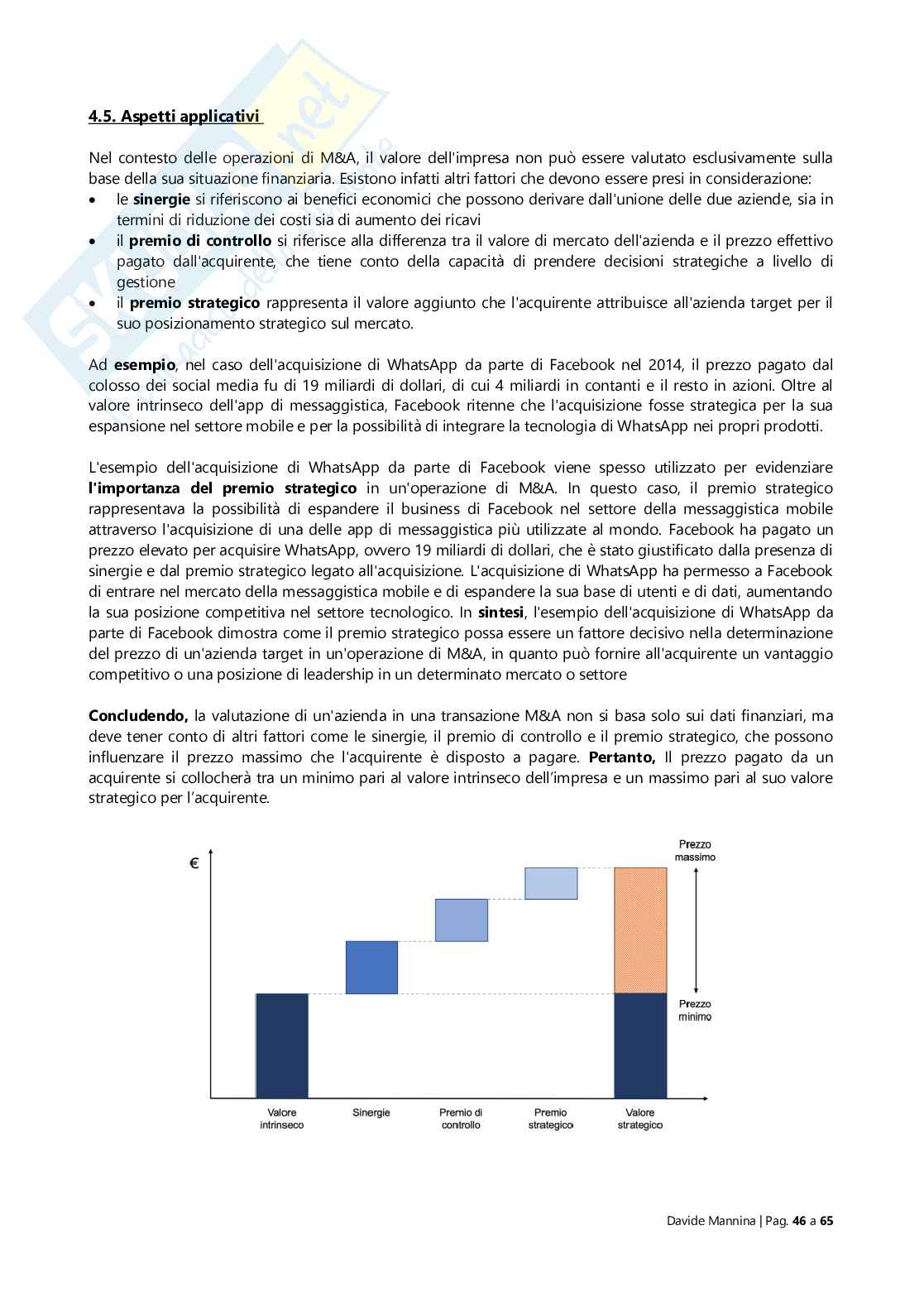 Appunti Finanza delle operazioni straordinarie Pag. 46
