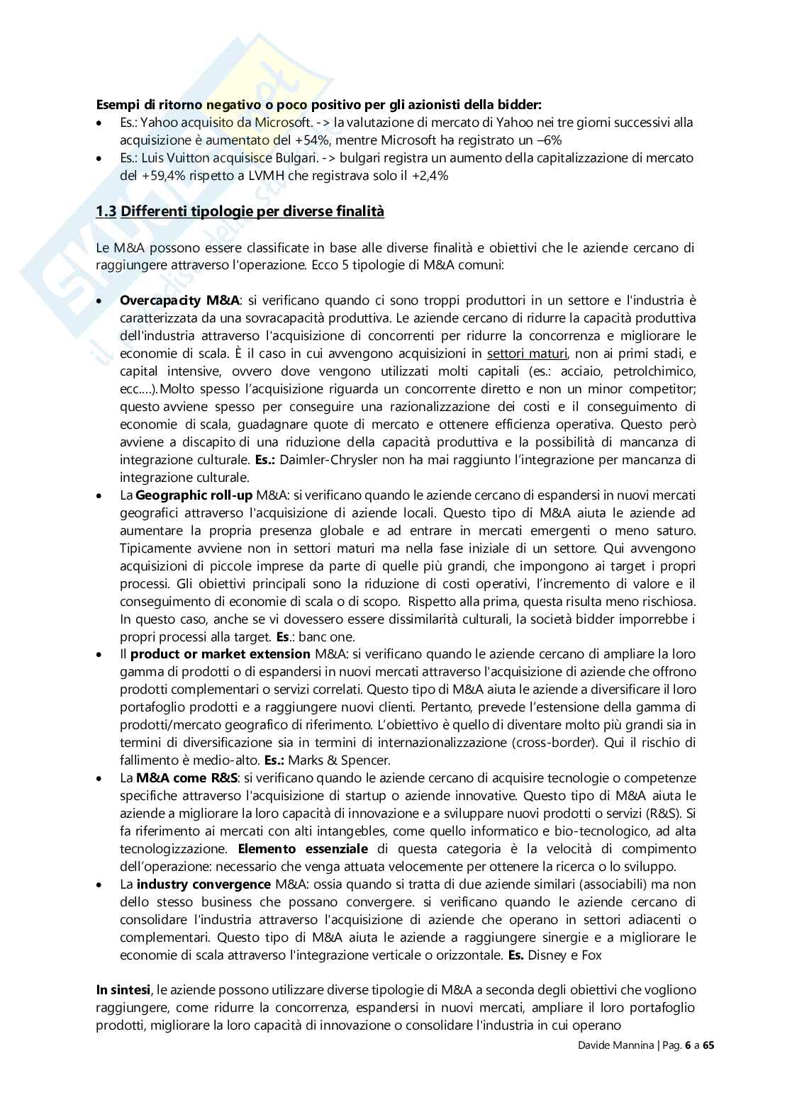 Appunti Finanza delle operazioni straordinarie Pag. 6