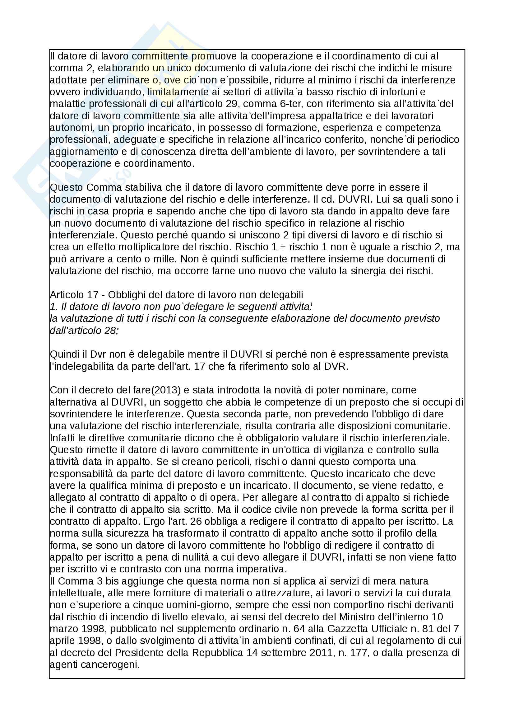 Diritto della sicurezza del lavoro - nozioni Pag. 21