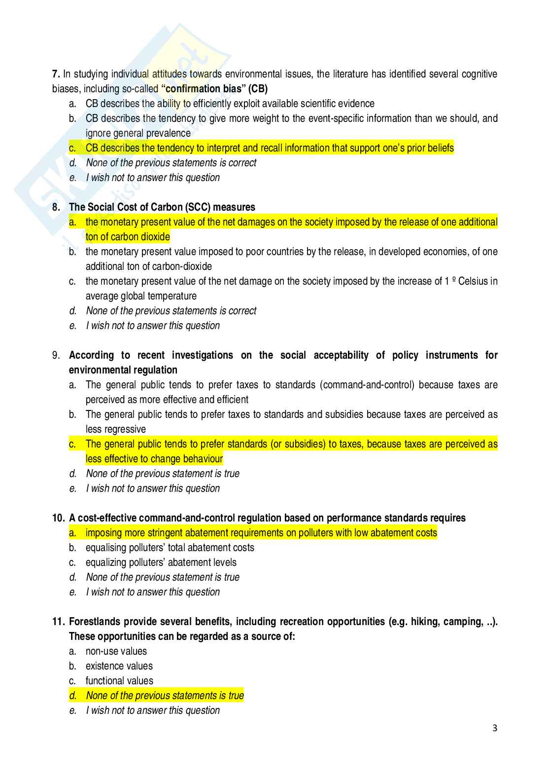 Environmental economics and policy Pag. 11