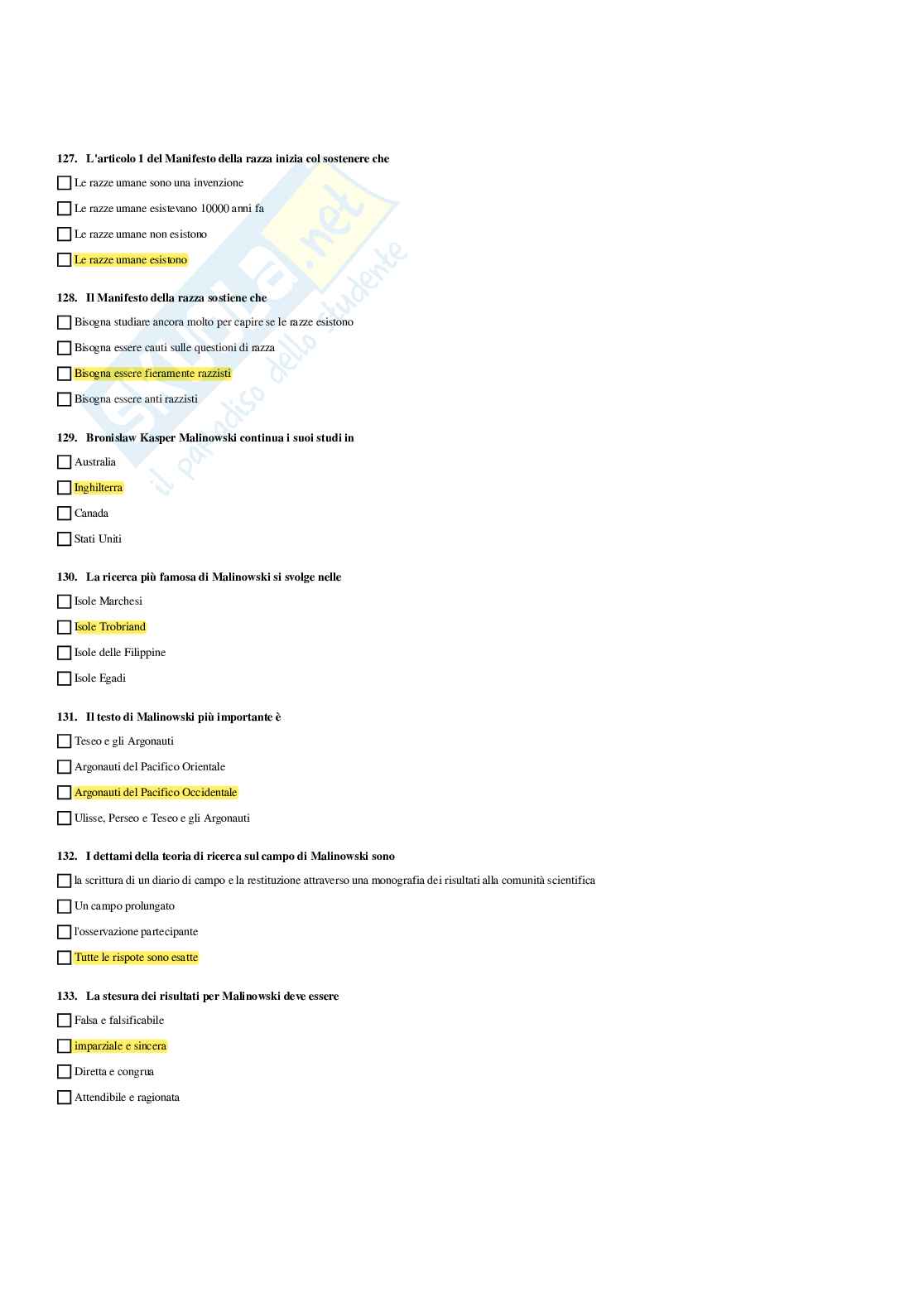 Paniere Discipline demoetnoantropologiche - Risposte multiple - aggiornato (2026) Pag. 21