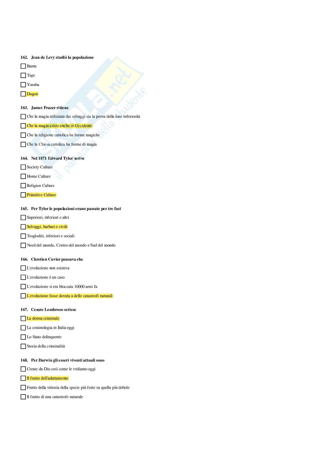 Paniere Discipline demoetnoantropologiche - Risposte multiple - aggiornato (2026) Pag. 26