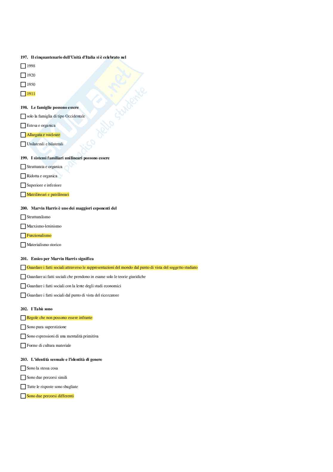 Paniere Discipline demoetnoantropologiche - Risposte multiple - aggiornato (2026) Pag. 31