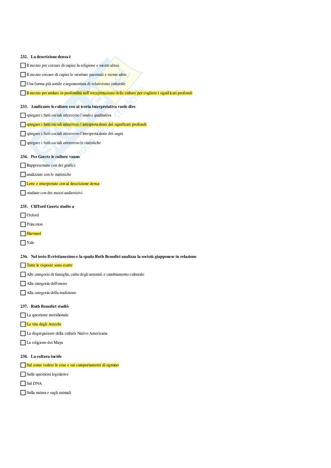 Paniere Discipline demoetnoantropologiche - Risposte multiple - aggiornato (2026) Pag. 36