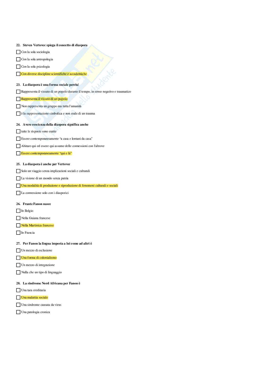 Paniere Discipline demoetnoantropologiche - Risposte multiple - aggiornato (2026) Pag. 6