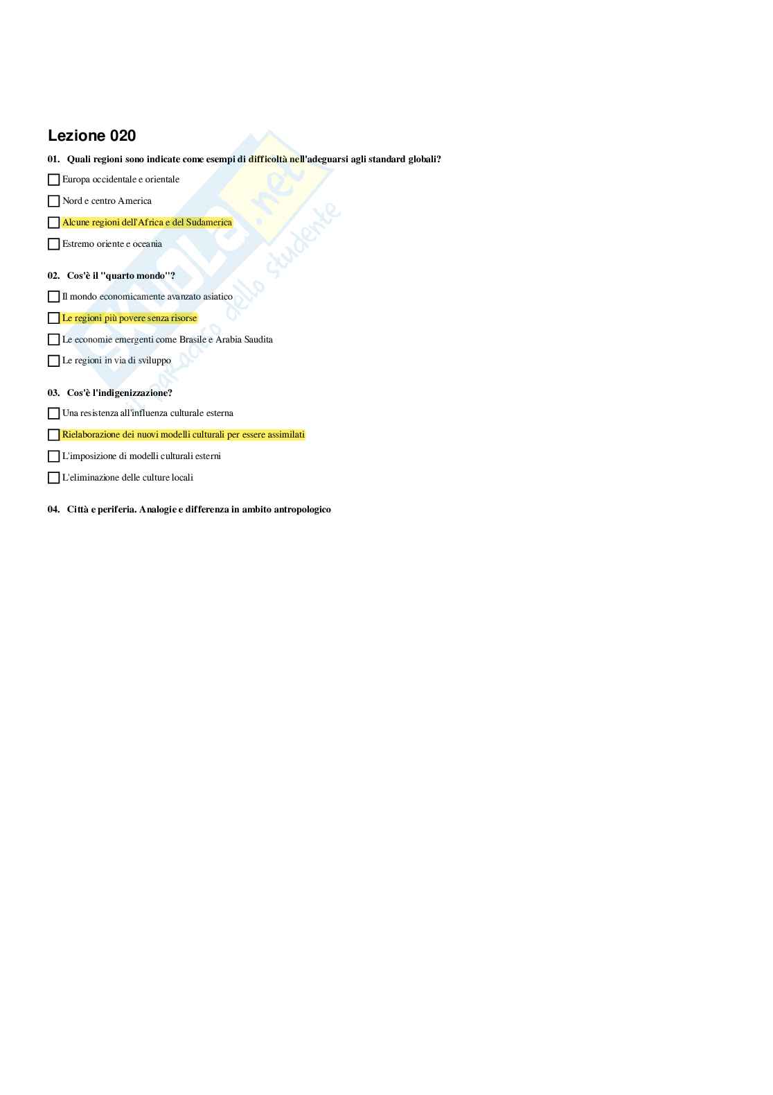 Paniere Discipline demoetnoantropologiche - Risposte multiple - aggiornato (2026) Pag. 61