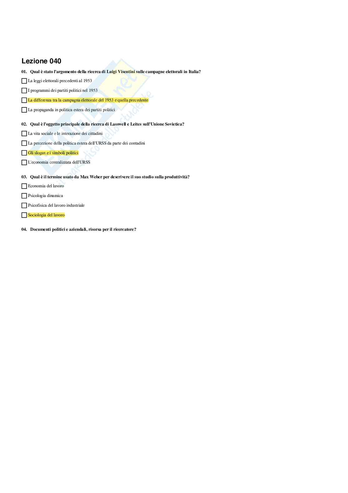 Paniere Discipline demoetnoantropologiche - Risposte multiple - aggiornato (2026) Pag. 81