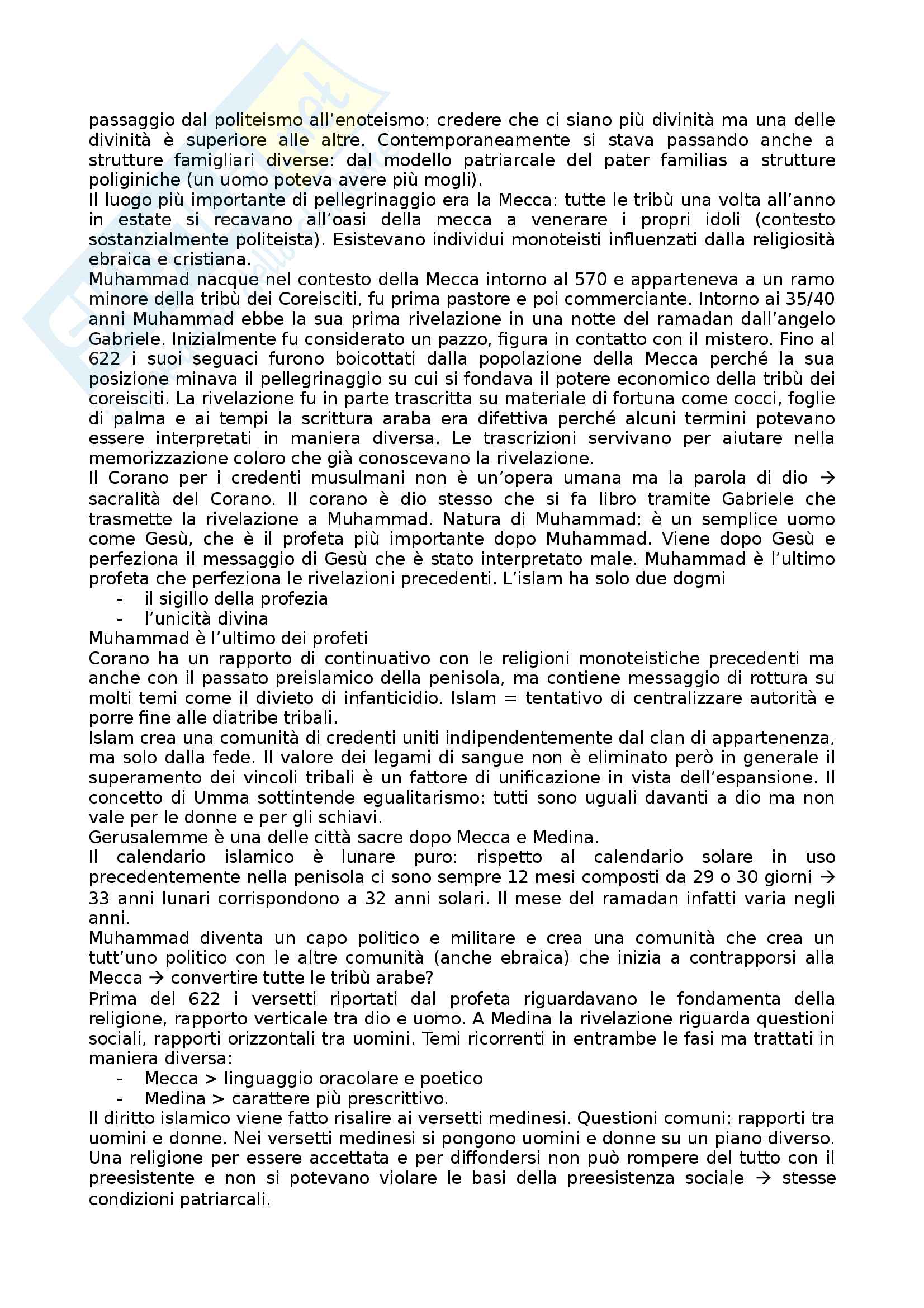 Appunti di Storia dei Paesi islamici Pag. 2