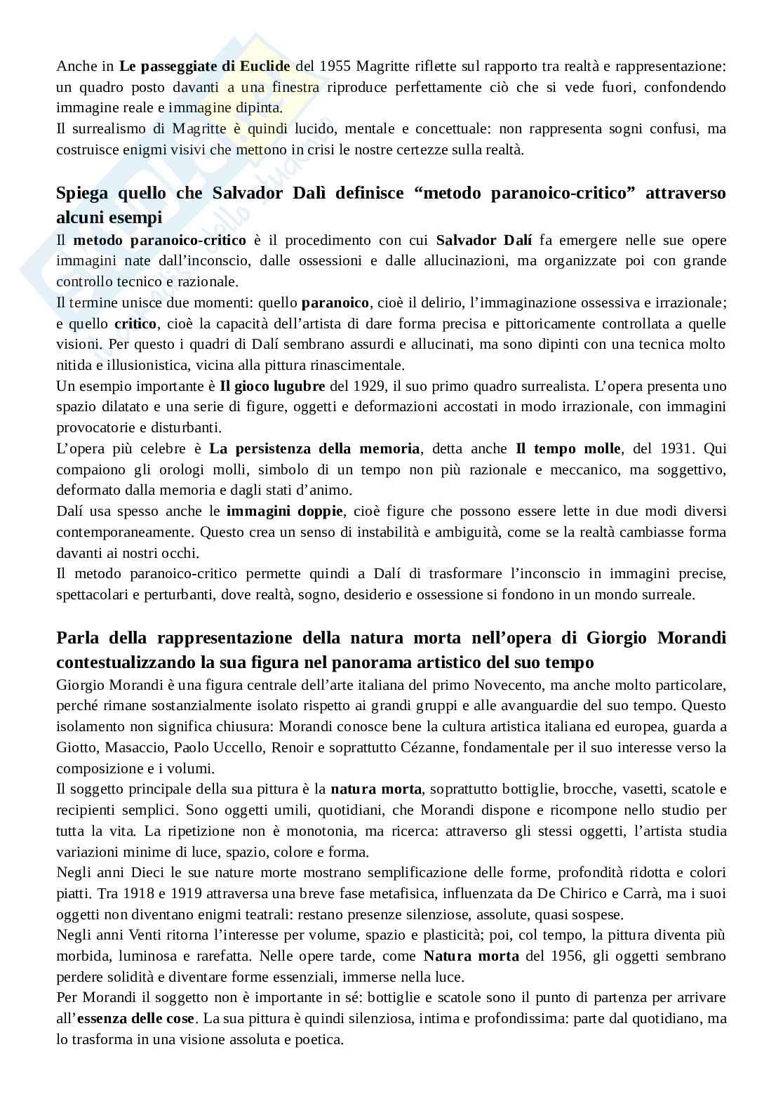 Risposte aperte Storia dell'arte contemporanea b Pag. 11