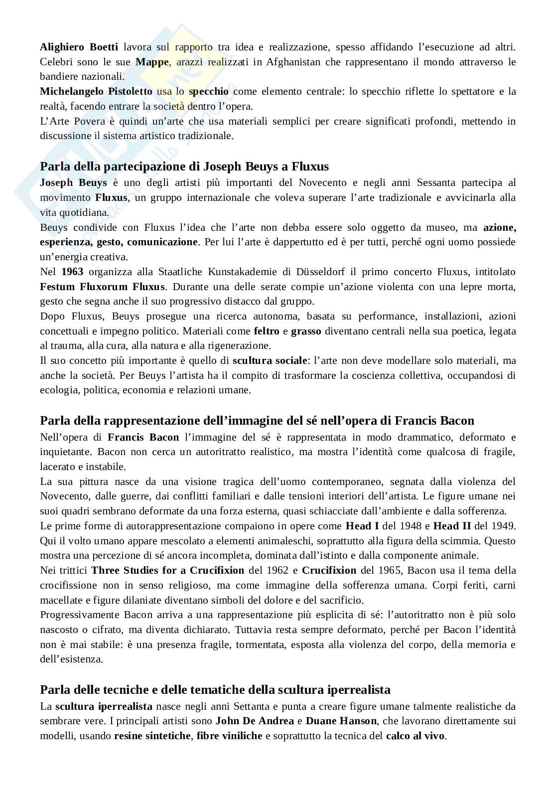 Risposte aperte Storia dell'arte contemporanea b Pag. 16
