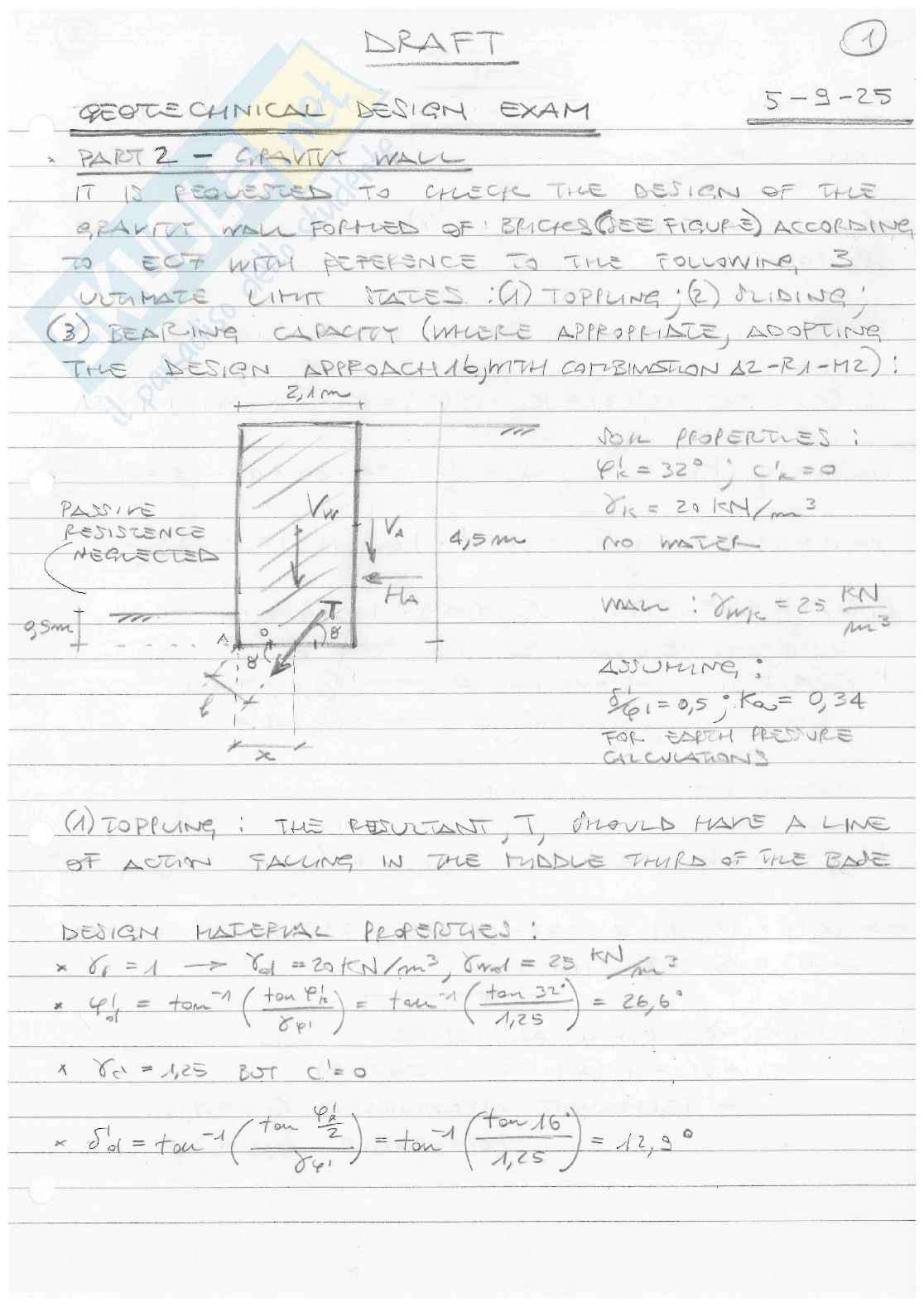Prova d'esame svolta Progettazione geotecnica e strutturale Pag. 6