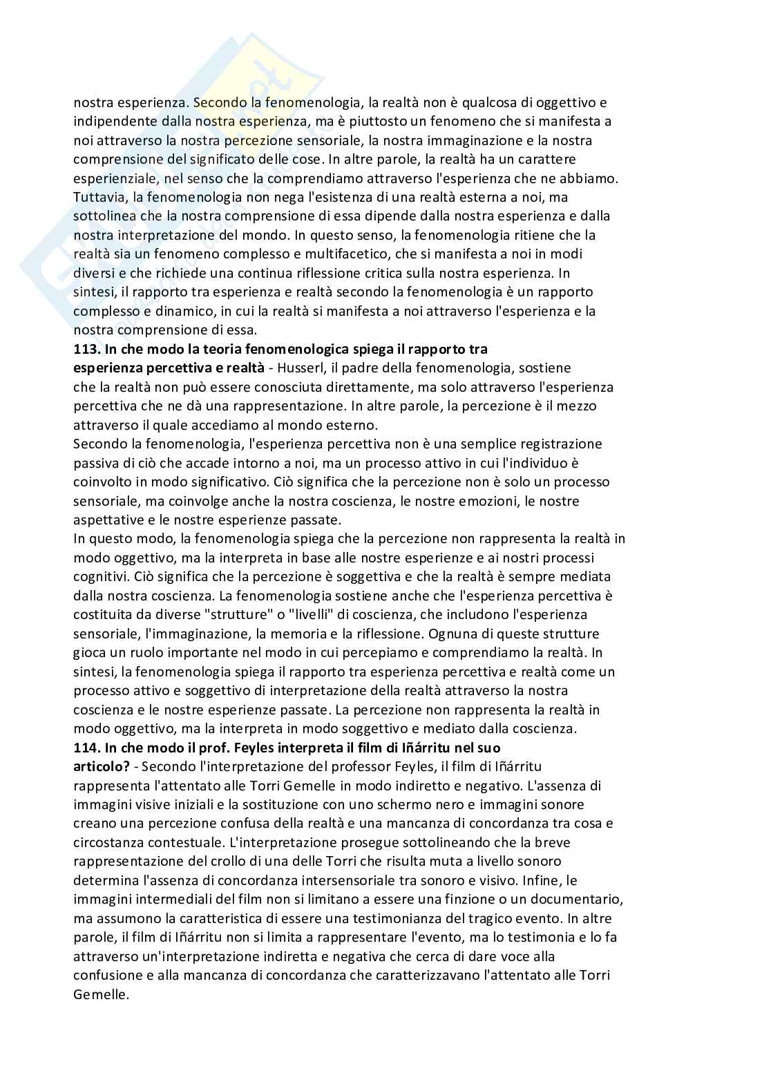 Paniere risposte aperte Estetica della comunicazione (2026) Pag. 41