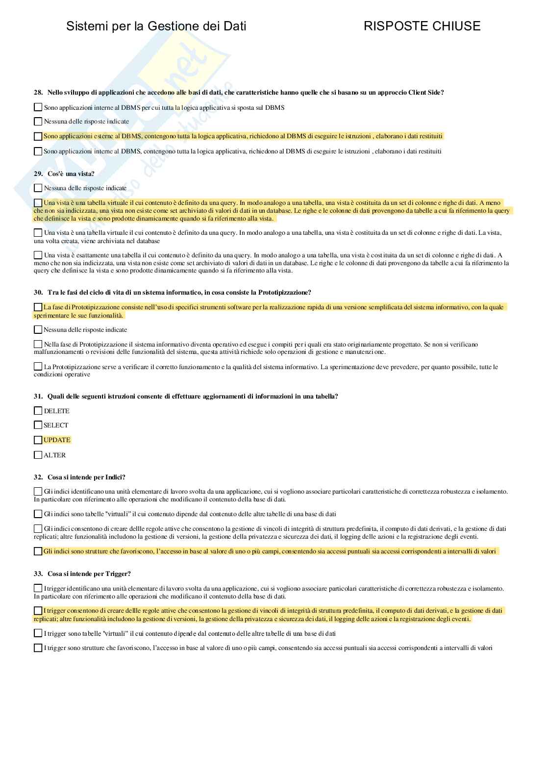 Sistemi per la gestione dei dati - Paniere compilato Pag. 6