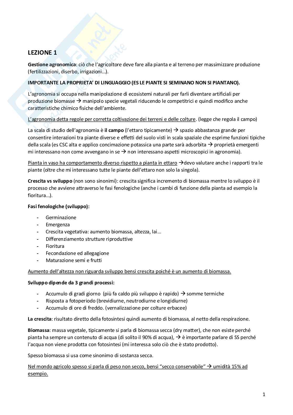 Agronomia Pag. 1