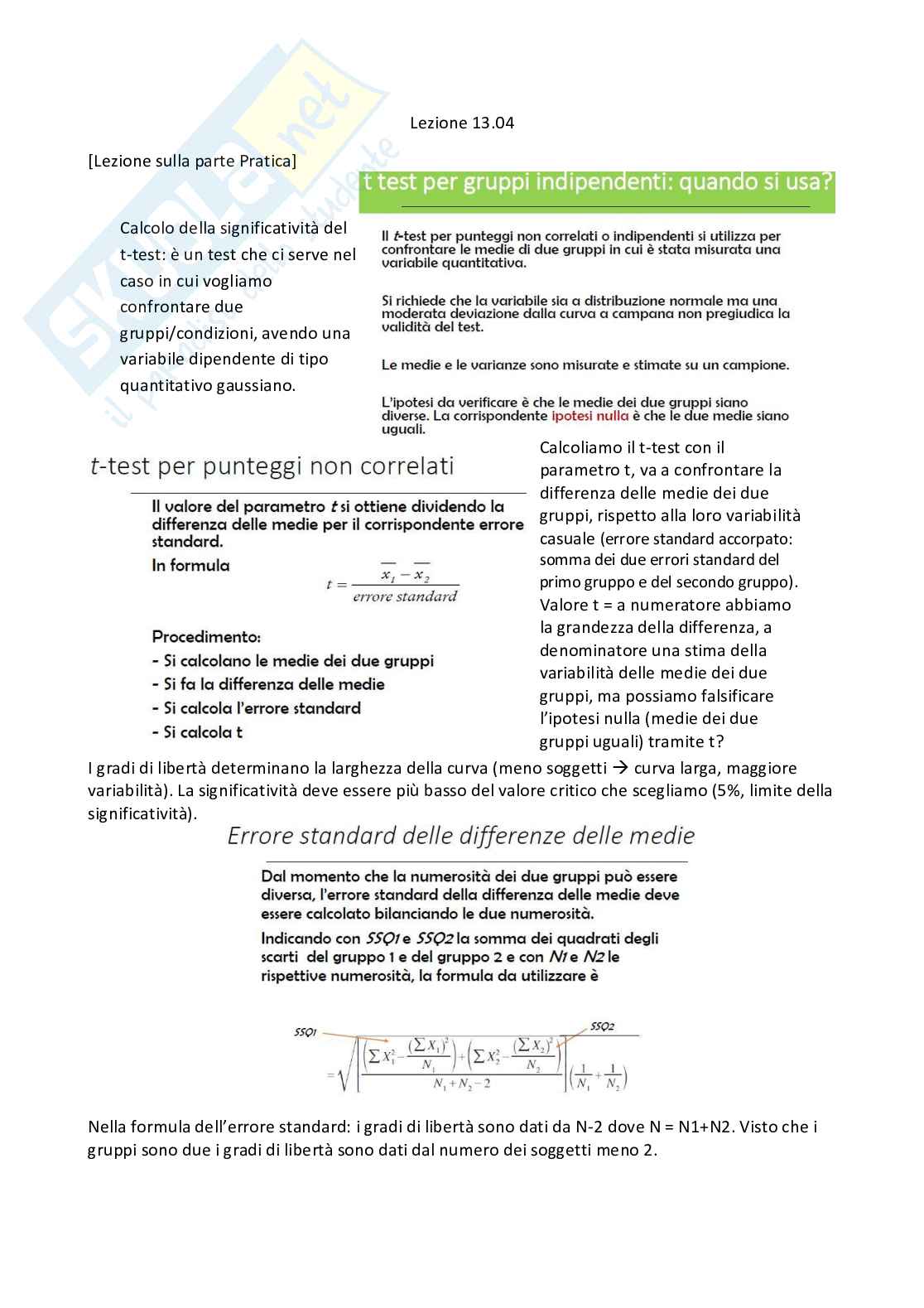 Statistica psicometrica Pag. 46