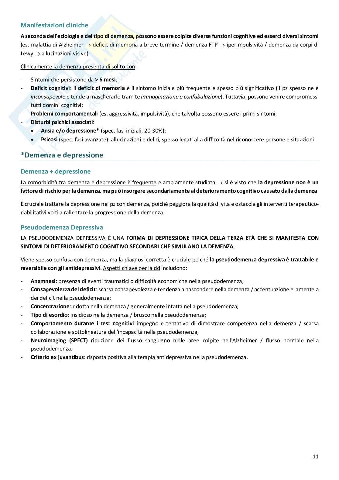 Appunti di Psichiatria del V anno di Medicina a Padova Pag. 11