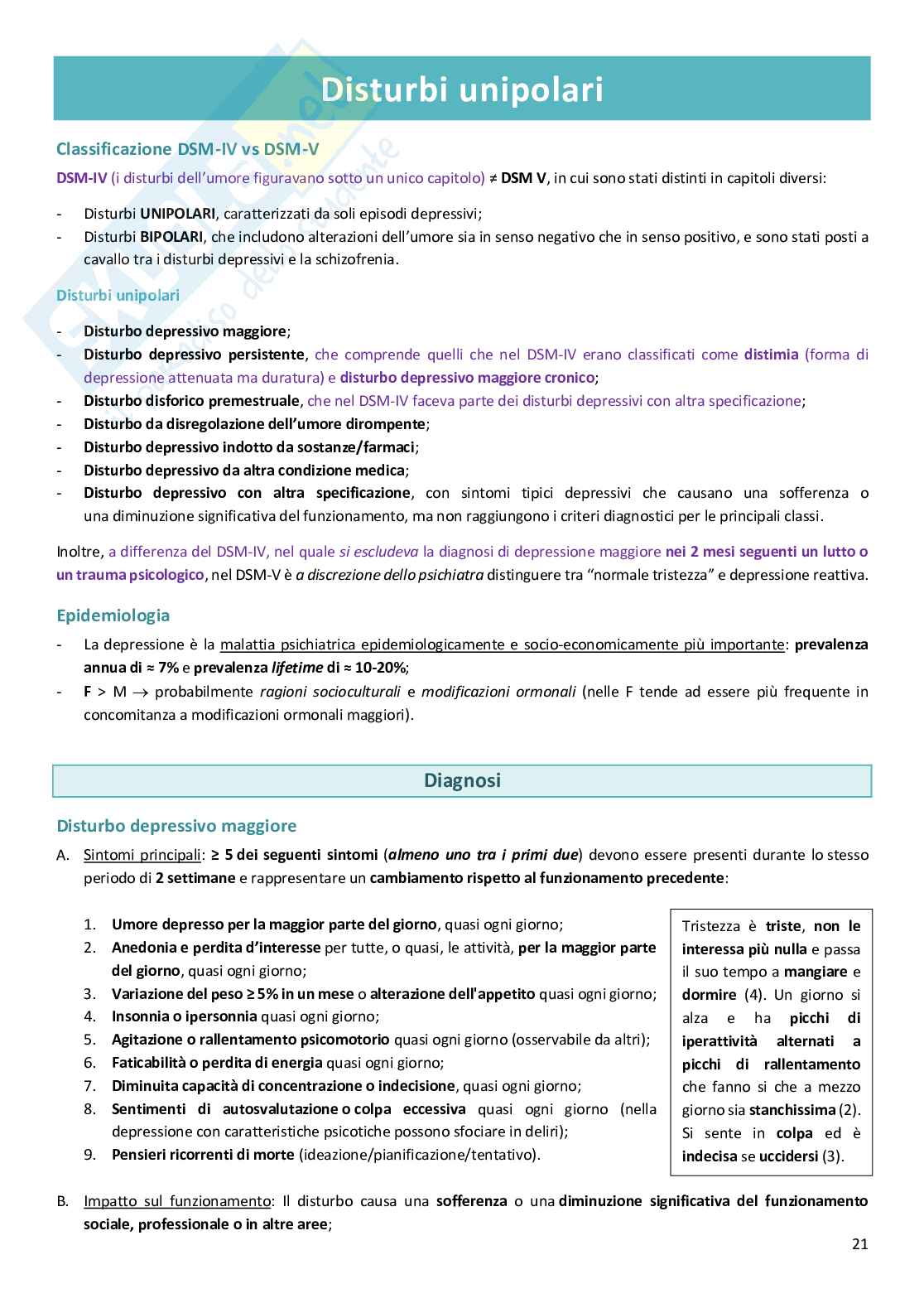 Appunti di Psichiatria del V anno di Medicina a Padova Pag. 21