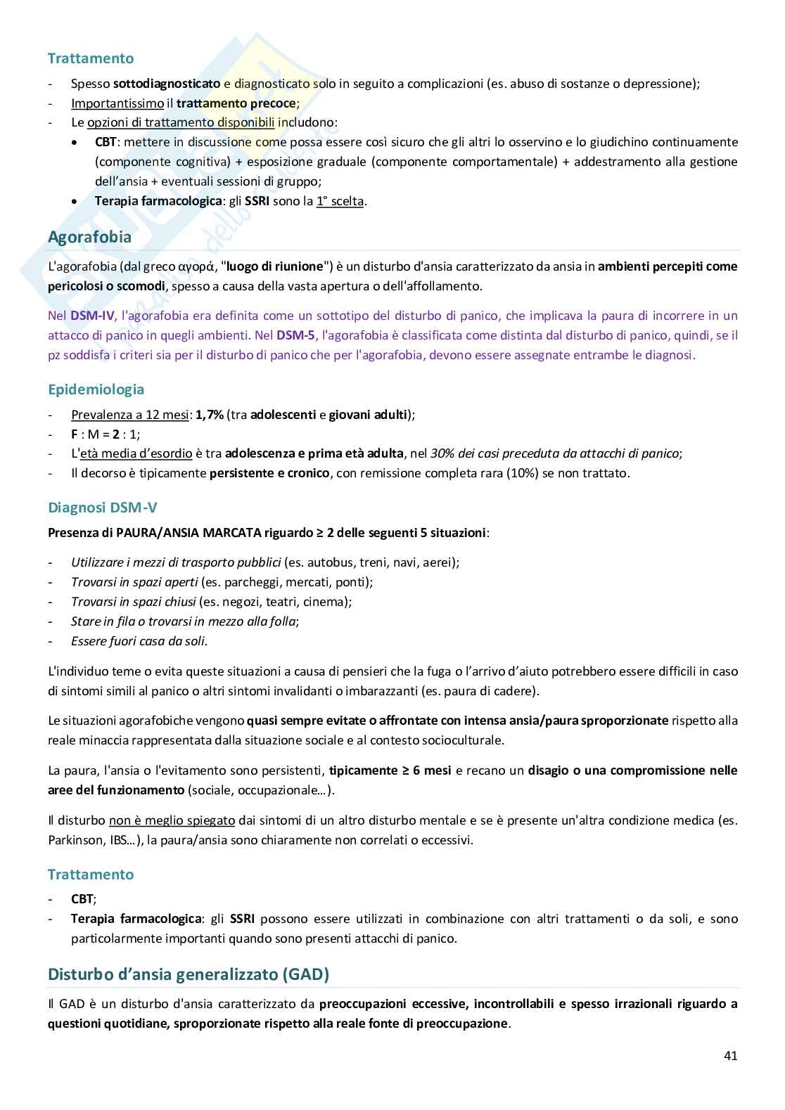 Appunti di Psichiatria del V anno di Medicina a Padova Pag. 41