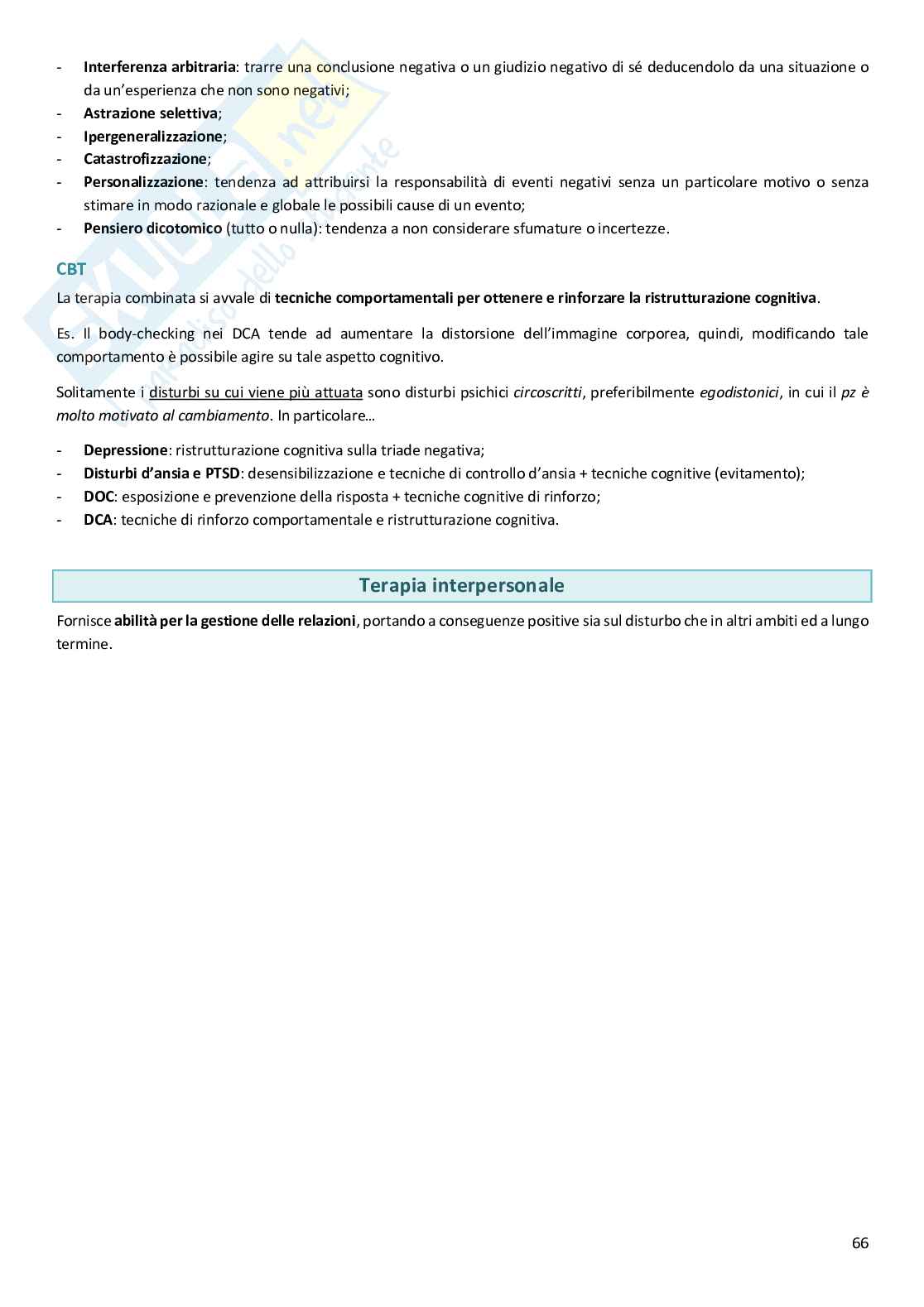 Appunti di Psichiatria del V anno di Medicina a Padova Pag. 66