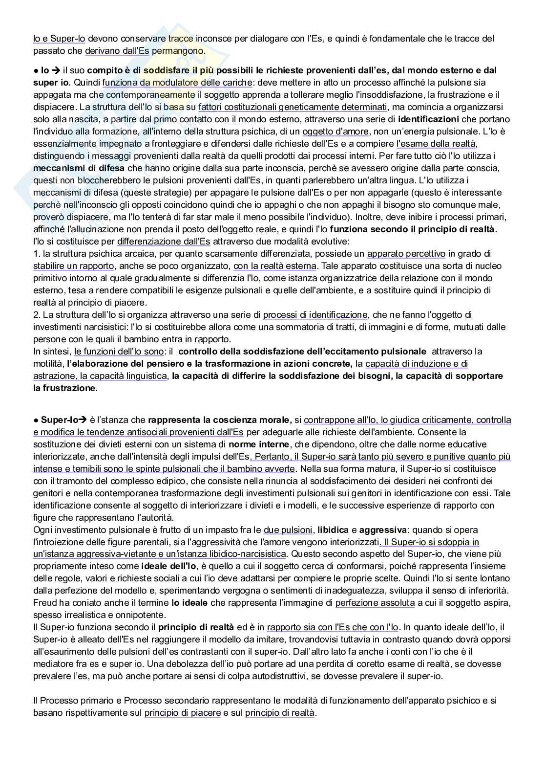 Riassunto esame Psicologia dinamica, Prof. Rollé Luca, libro consigliato Manuale di psicologia dinamica, Quaglia, Longobardi Pag. 11
