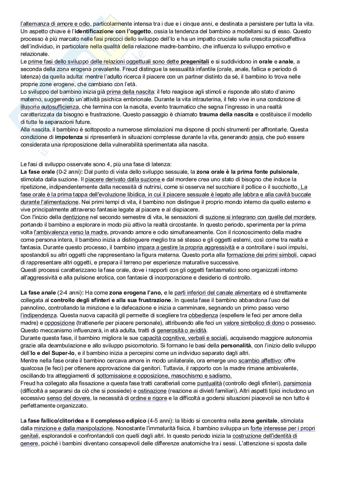 Riassunto esame Psicologia dinamica, Prof. Rollé Luca, libro consigliato Manuale di psicologia dinamica, Quaglia, Longobardi Pag. 16