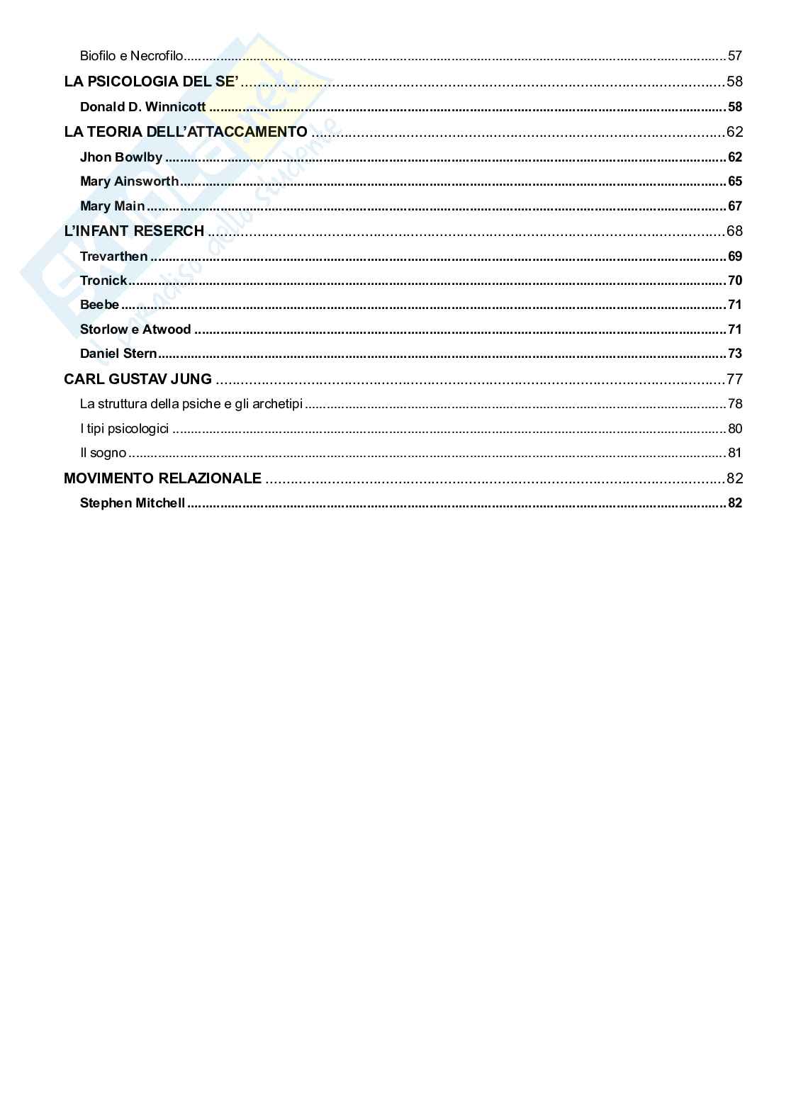 Riassunto esame Psicologia dinamica, Prof. Rollé Luca, libro consigliato Manuale di psicologia dinamica, Quaglia, Longobardi Pag. 2