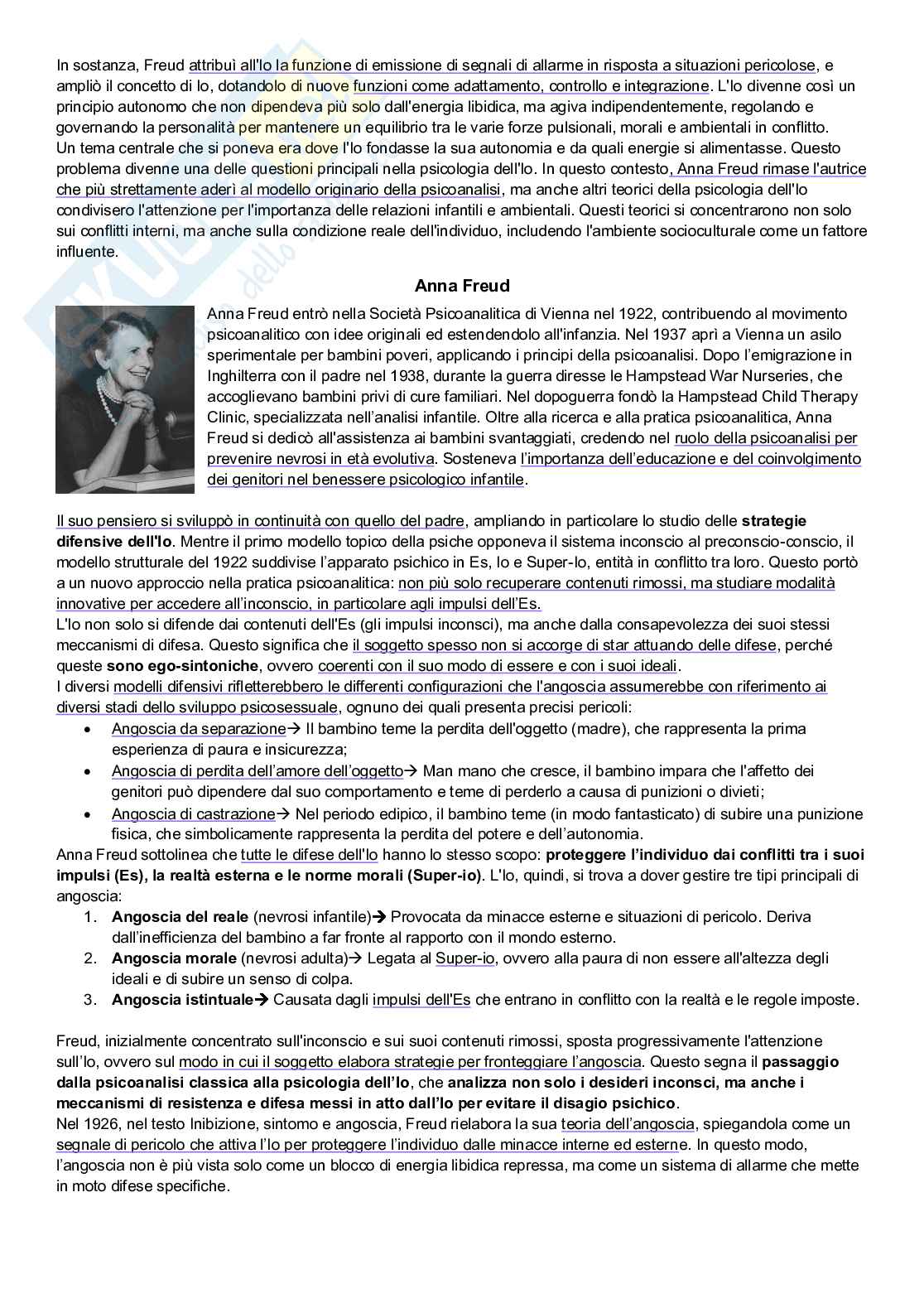Riassunto esame Psicologia dinamica, Prof. Rollé Luca, libro consigliato Manuale di psicologia dinamica, Quaglia, Longobardi Pag. 26