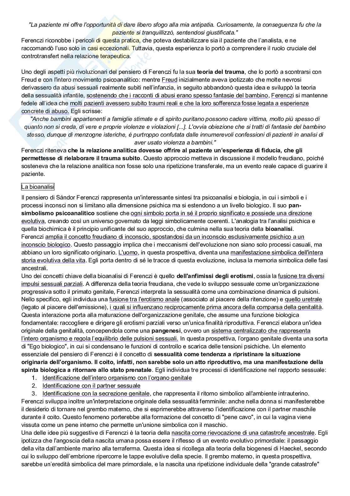 Riassunto esame Psicologia dinamica, Prof. Rollé Luca, libro consigliato Manuale di psicologia dinamica, Quaglia, Longobardi Pag. 36