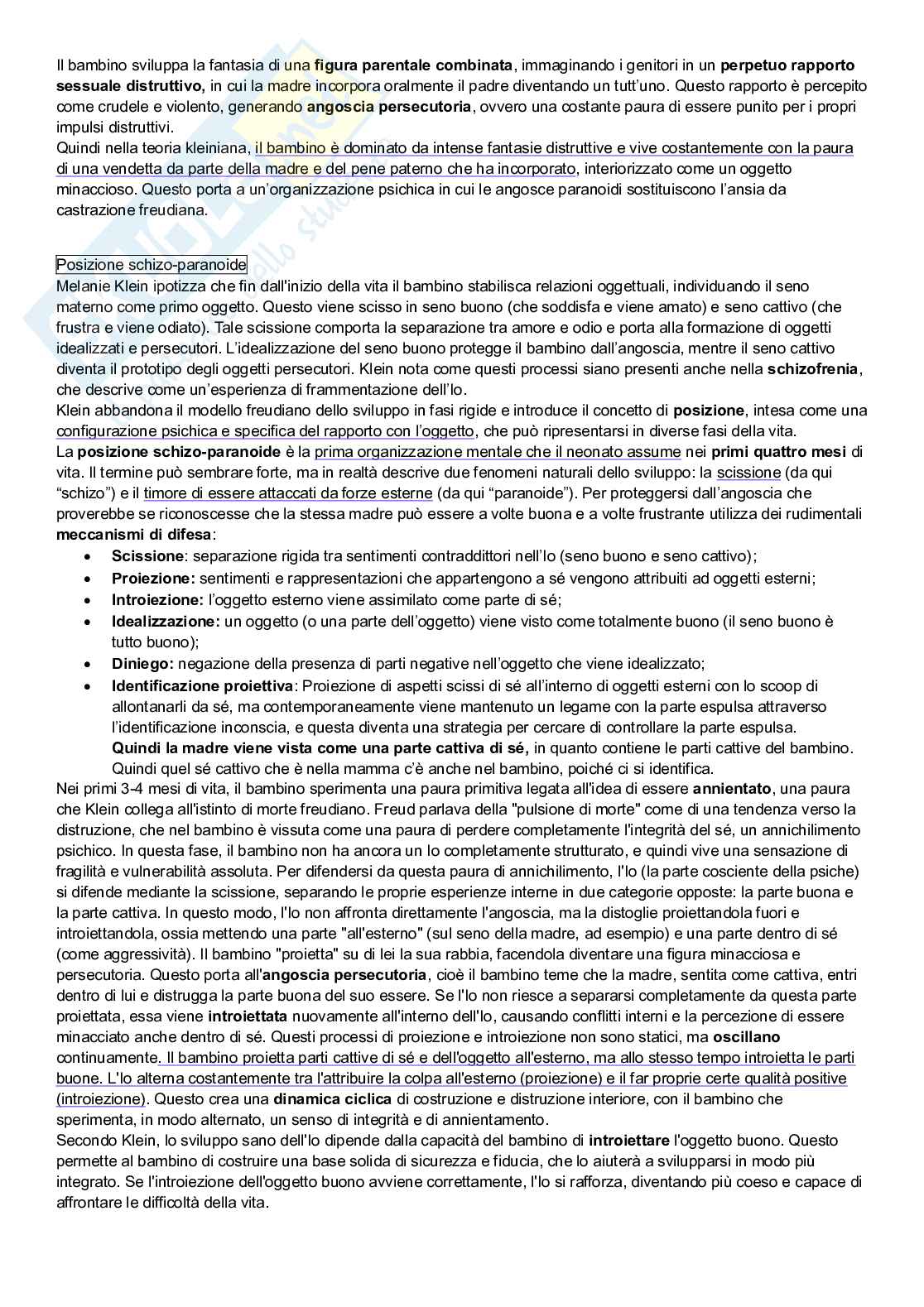 Riassunto esame Psicologia dinamica, Prof. Rollé Luca, libro consigliato Manuale di psicologia dinamica, Quaglia, Longobardi Pag. 41