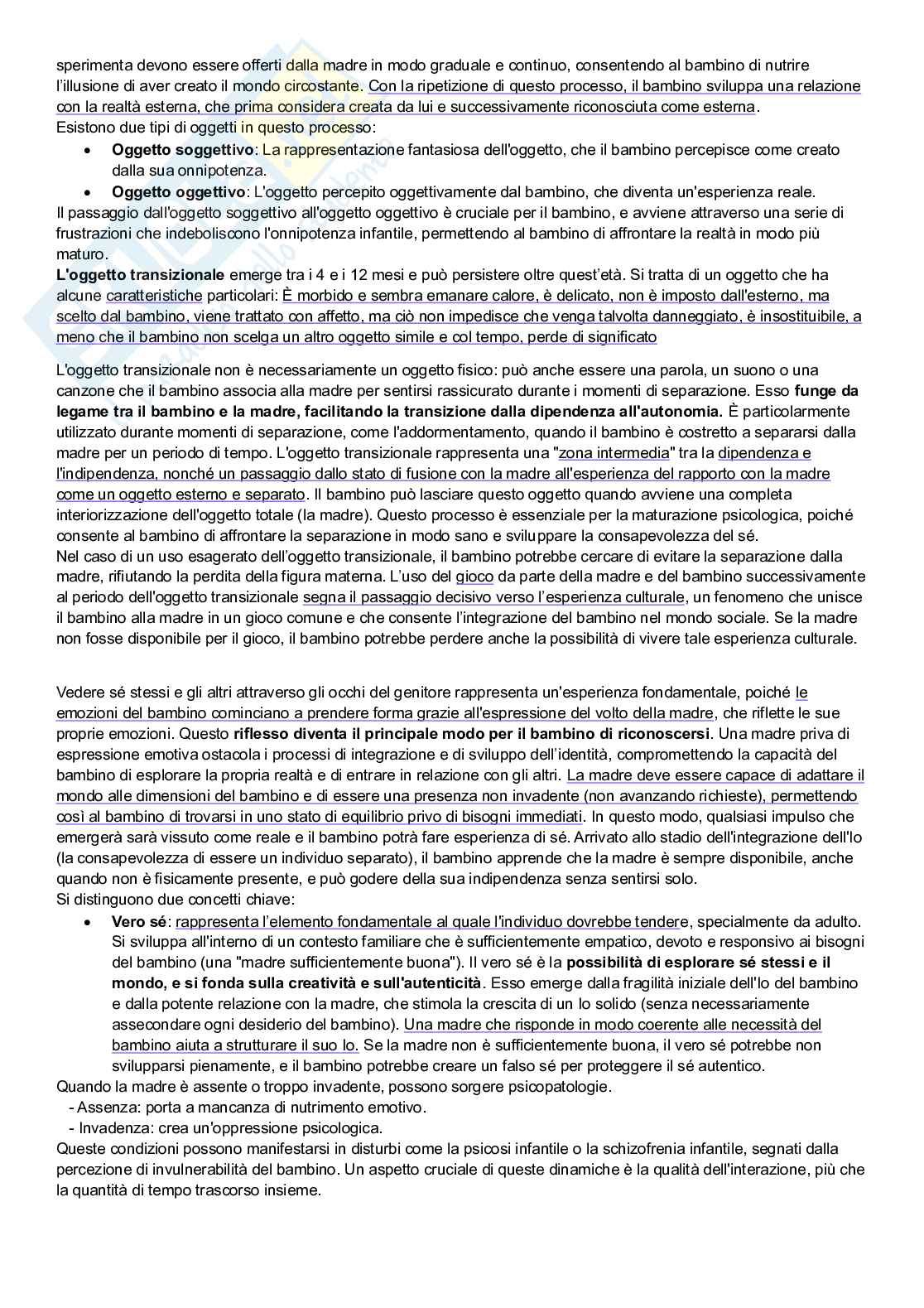 Riassunto esame Psicologia dinamica, Prof. Rollé Luca, libro consigliato Manuale di psicologia dinamica, Quaglia, Longobardi Pag. 61
