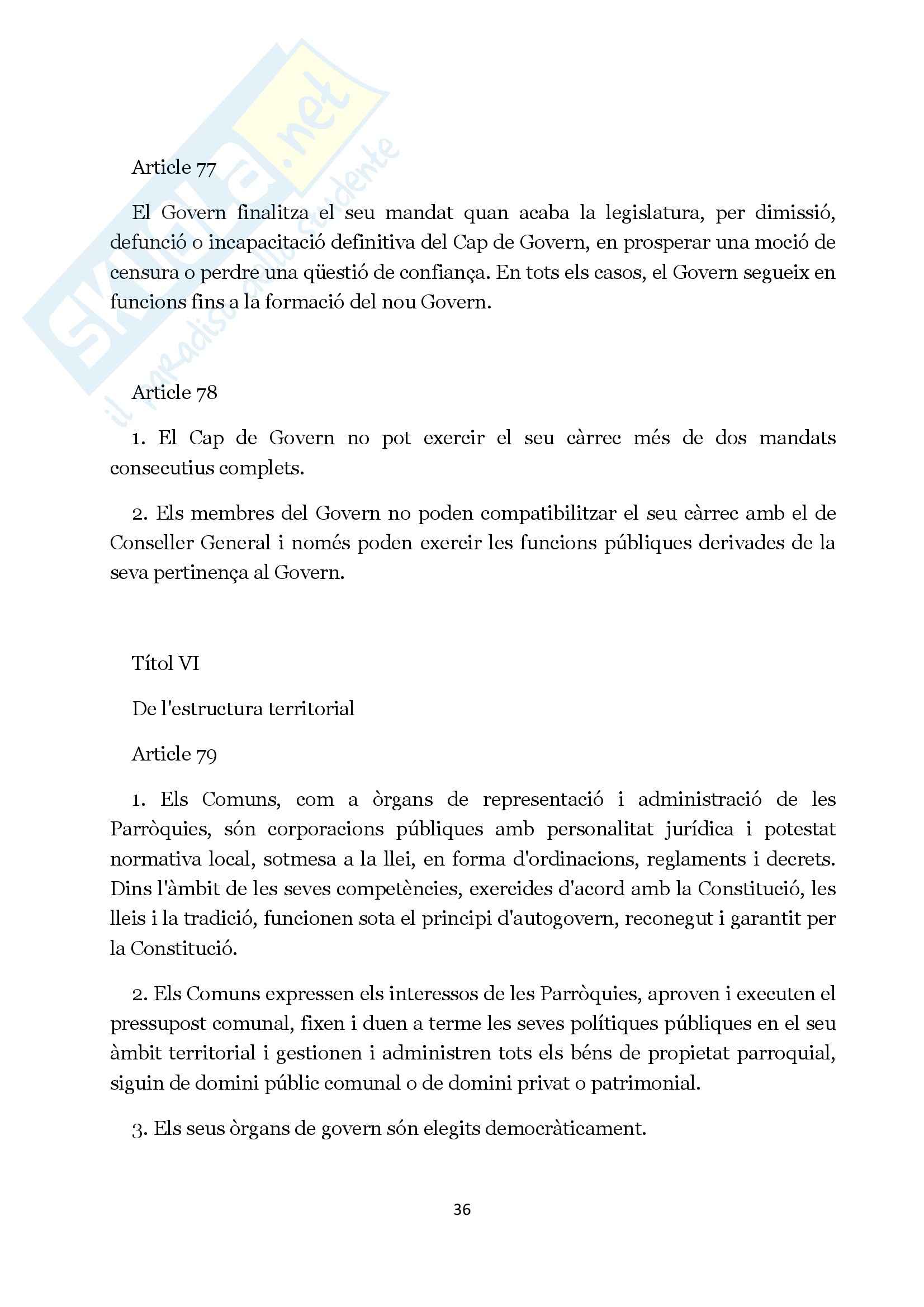 Diritto pubblico comparato - la libertà di associazione in Andorra Pag. 36