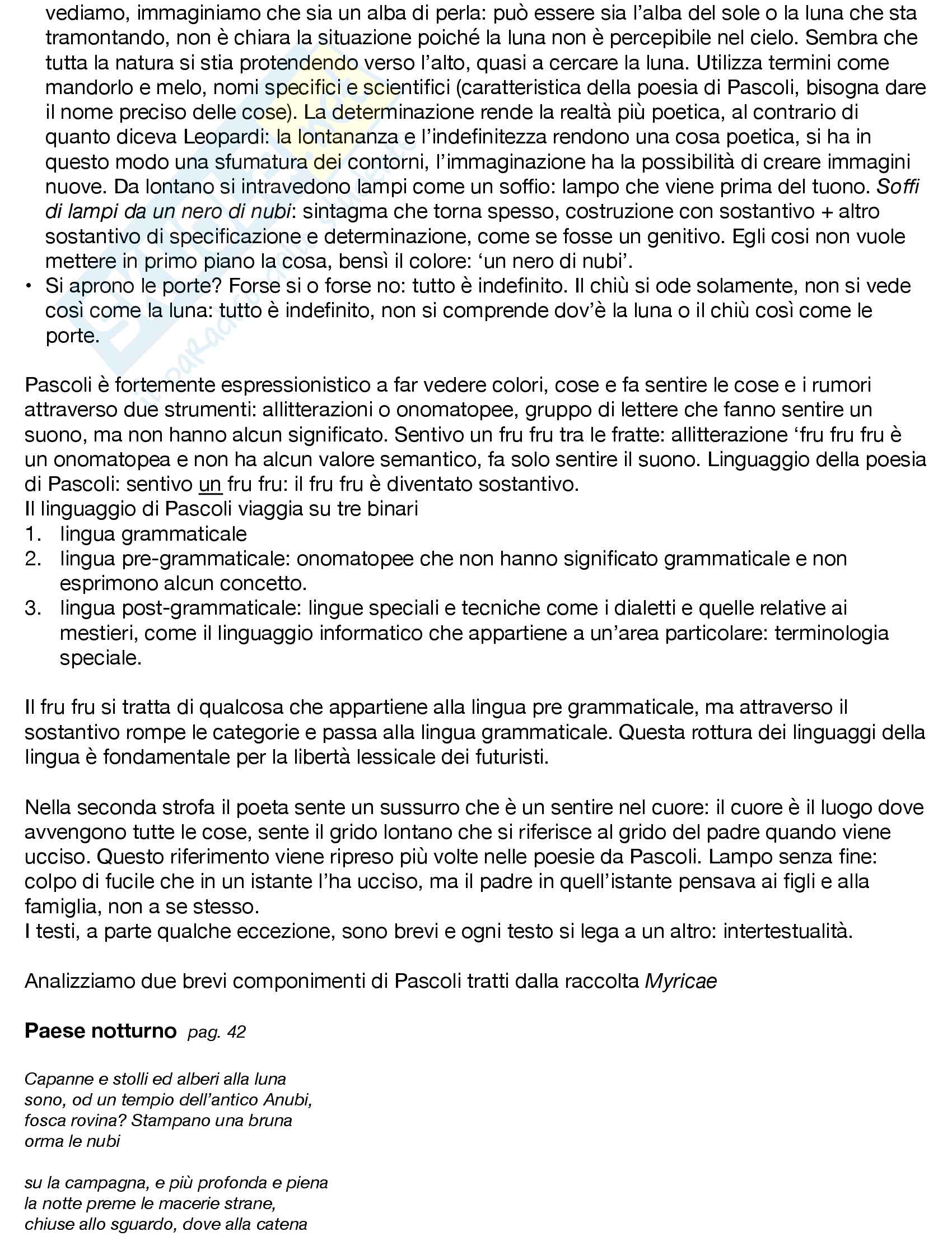Appunti Letteratura Italiana - II modulo - Prof Elli Pag. 26