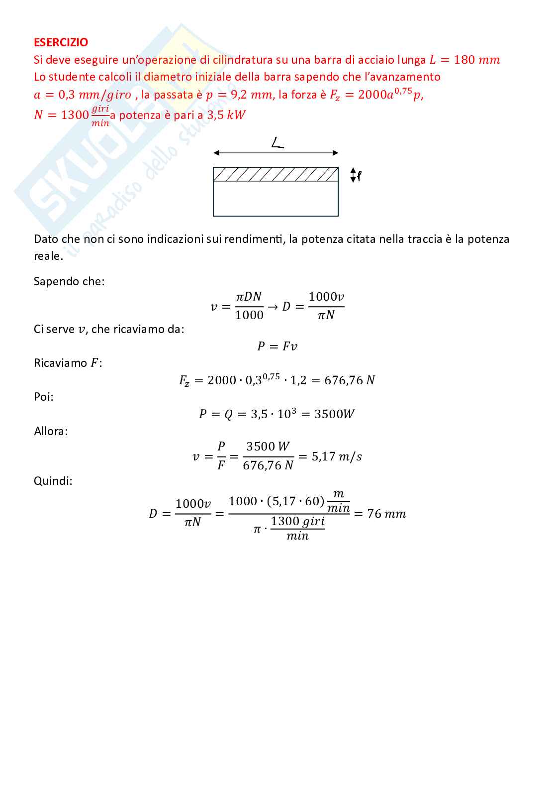 Tecnologie industriali, parte 11 - Processi di lavorazione per asportazione di truciolo: tornitura e fresatura Pag. 16