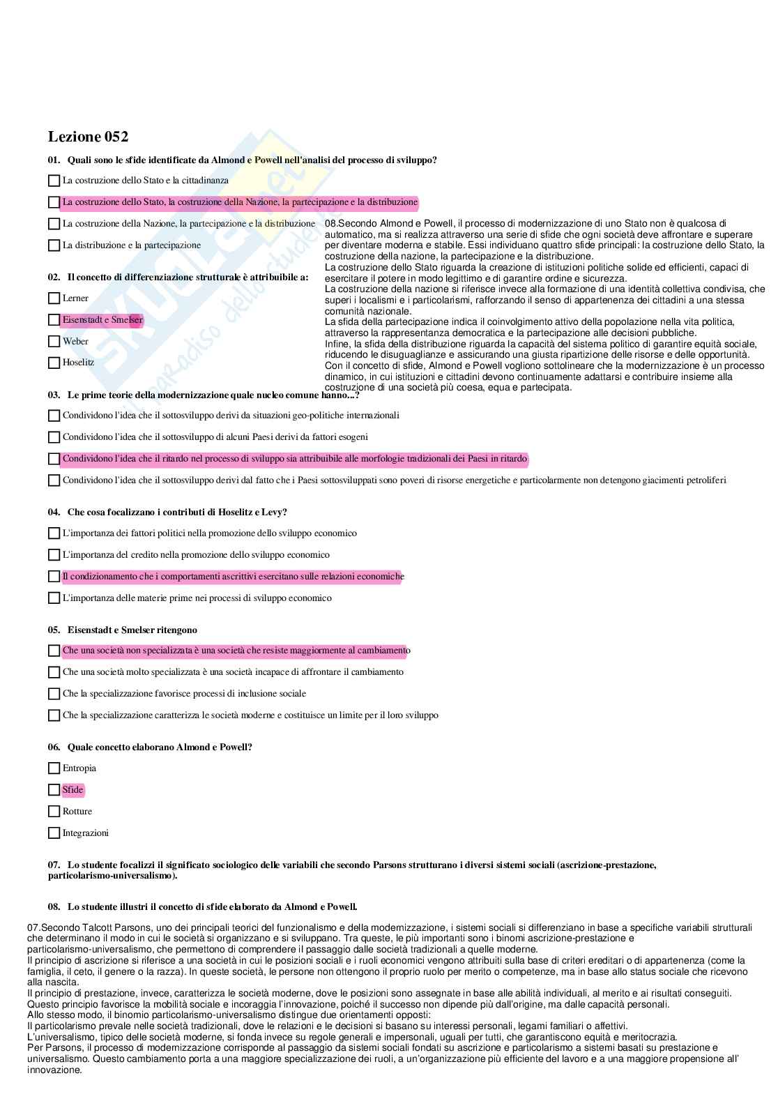 Paniere completo di Sociologia dei processi economici - Risposte multiple e aperte - aggiornato (2026) Pag. 51