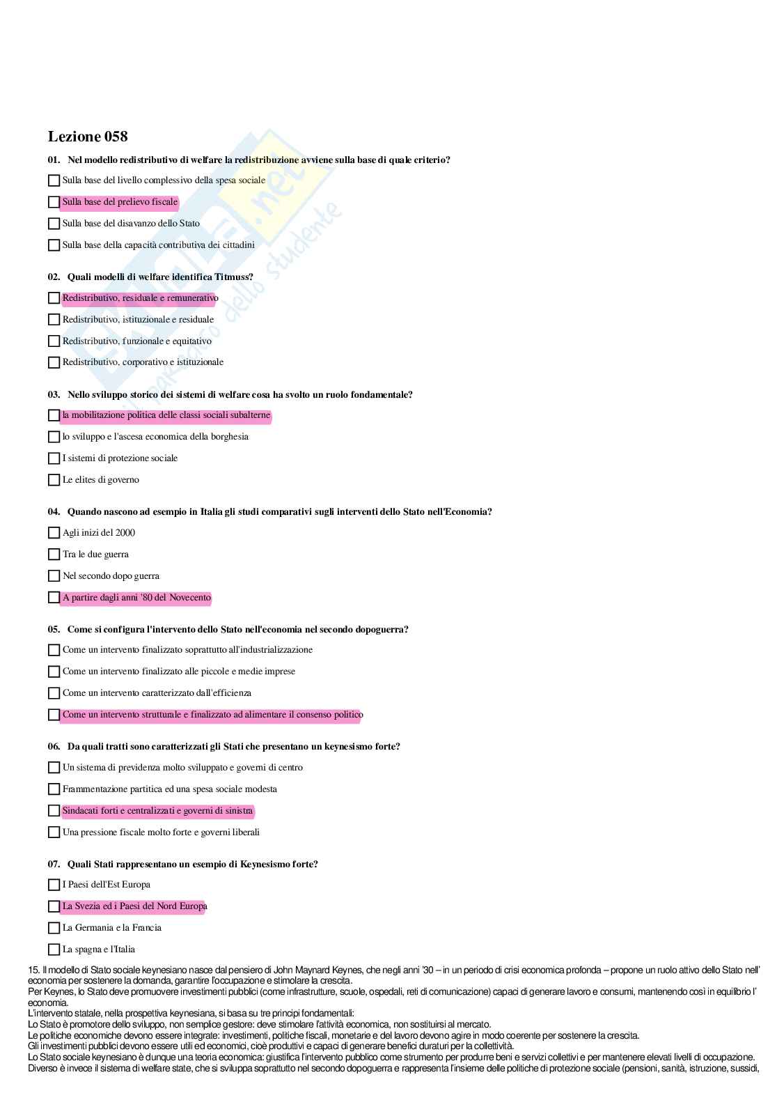 Paniere completo di Sociologia dei processi economici - Risposte multiple e aperte - aggiornato (2026) Pag. 56