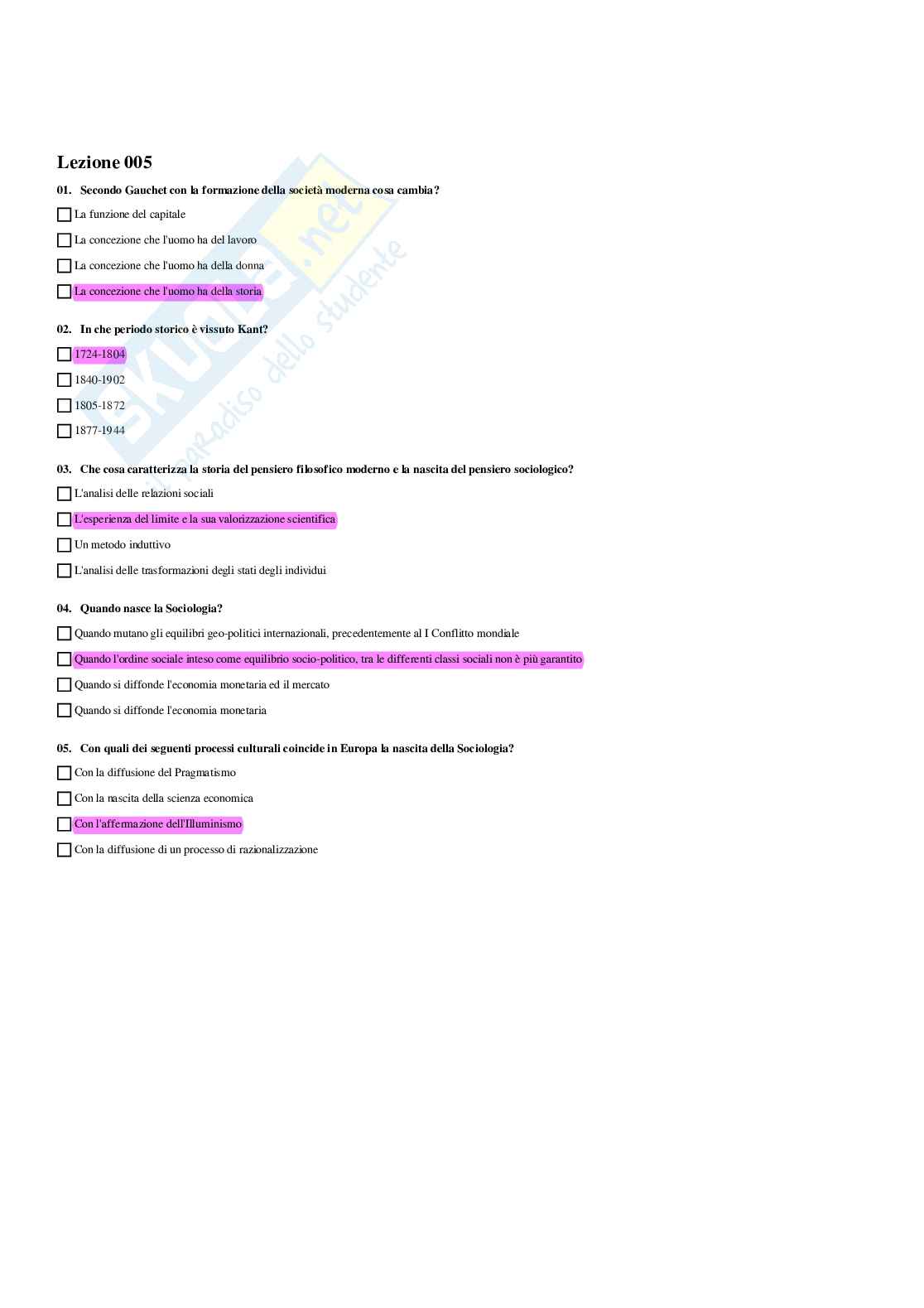 Paniere completo di Sociologia dei processi economici - Risposte multiple e aperte - aggiornato (2026) Pag. 6