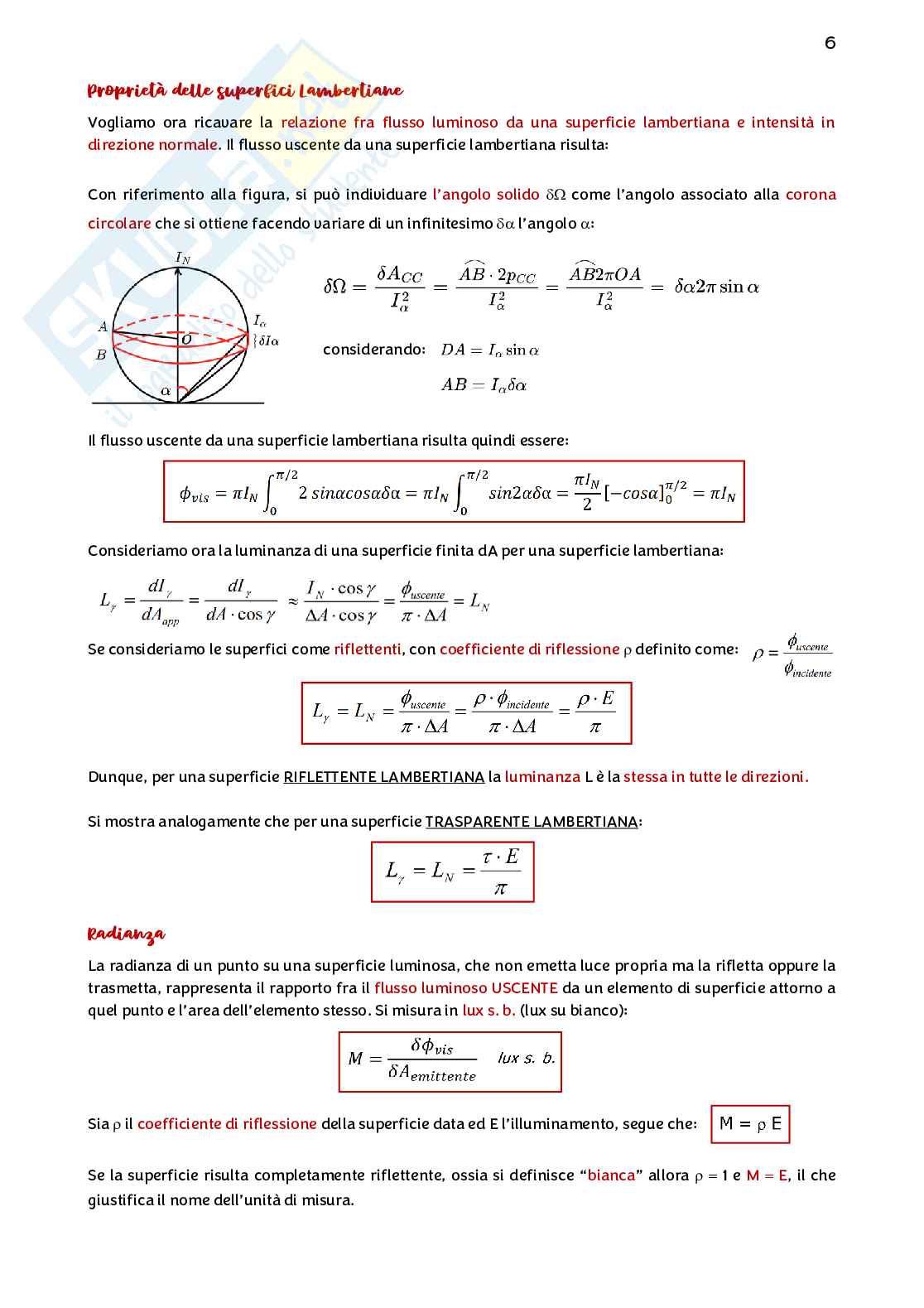 Fisica dell'edificio - Illuminotecnica  Pag. 6