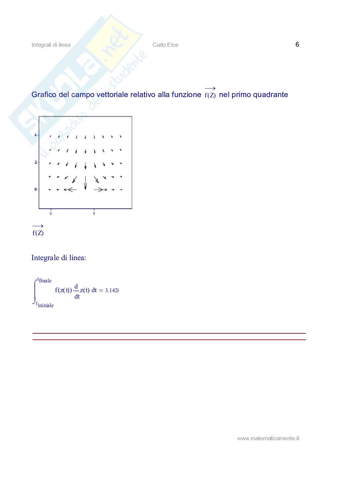 Integrali di Linea calcolati numericamente Pag. 6