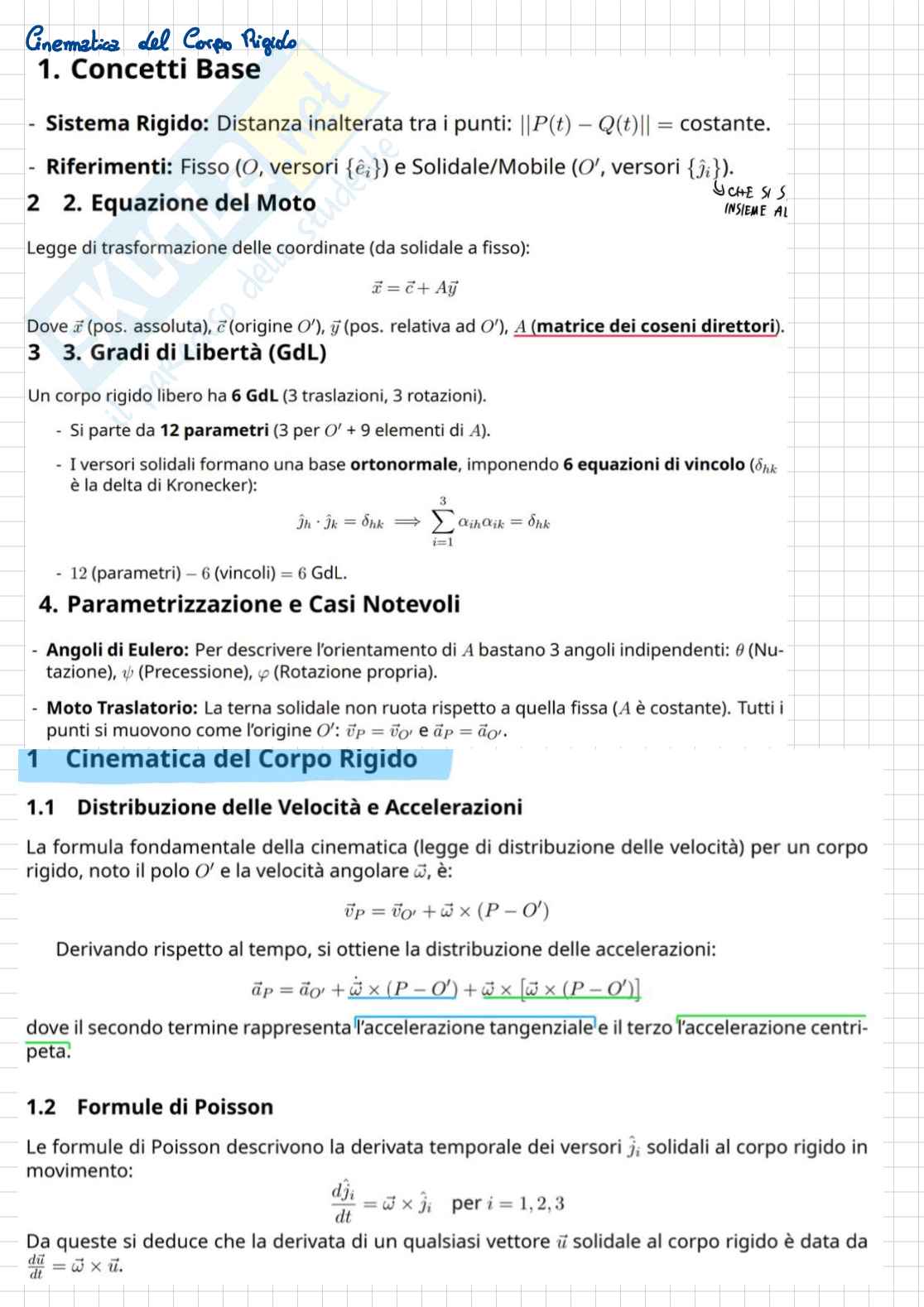 Appunti di preparazione all'esame di Elementi di meccanica Pag. 6