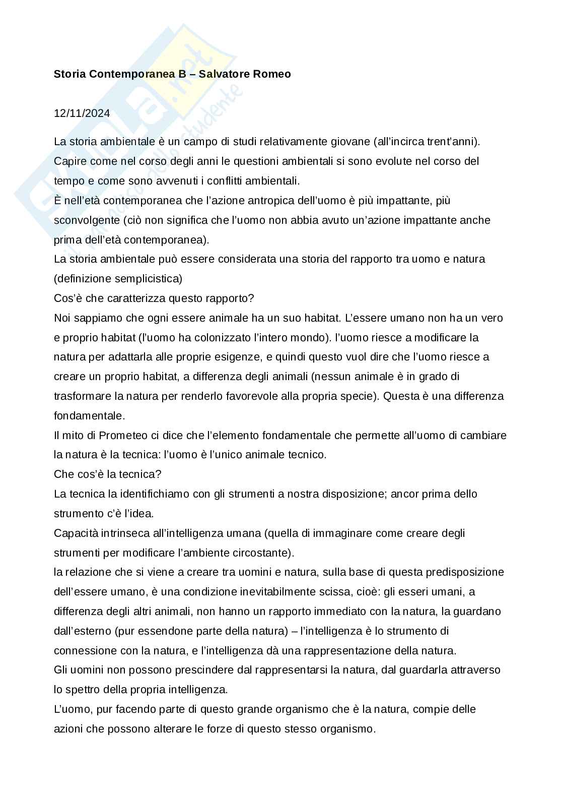 Appunti esame Storia contemporanea Pag. 1