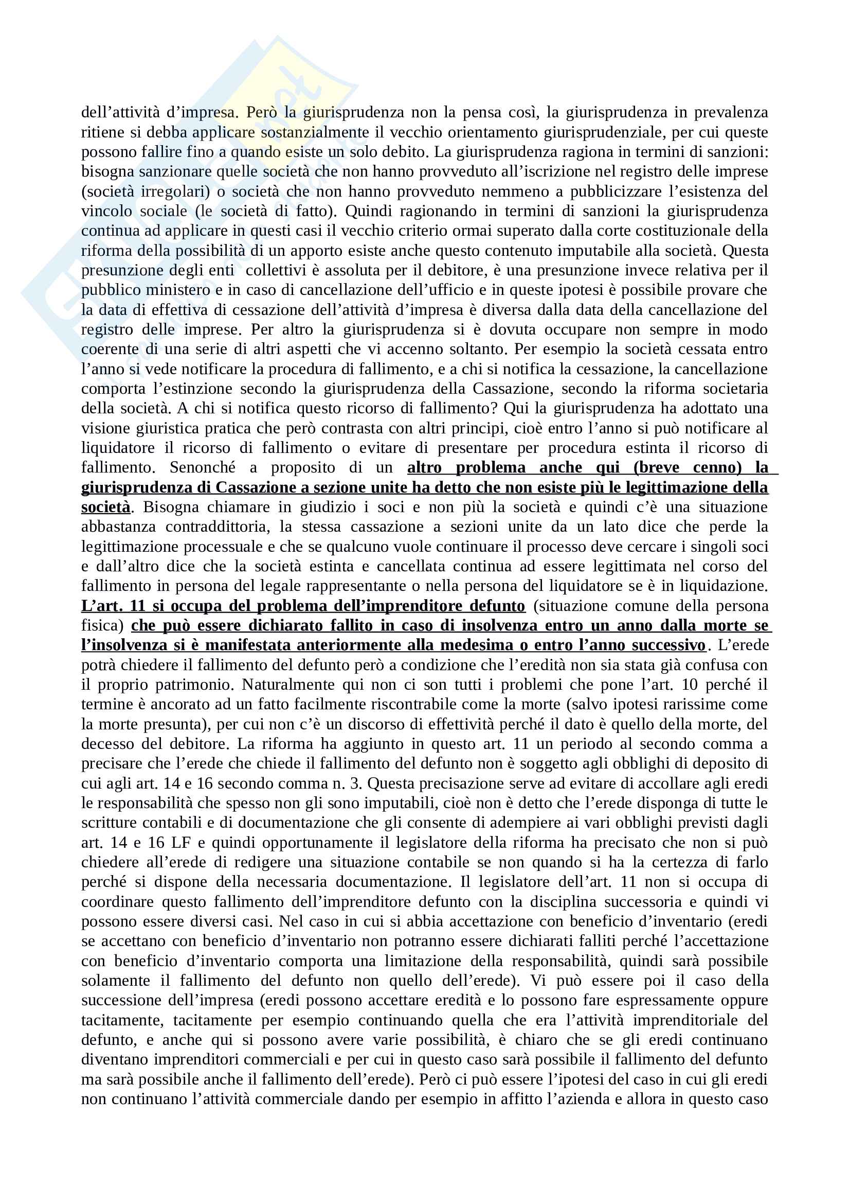 Diritto fallimentare - Appunti Pag. 41