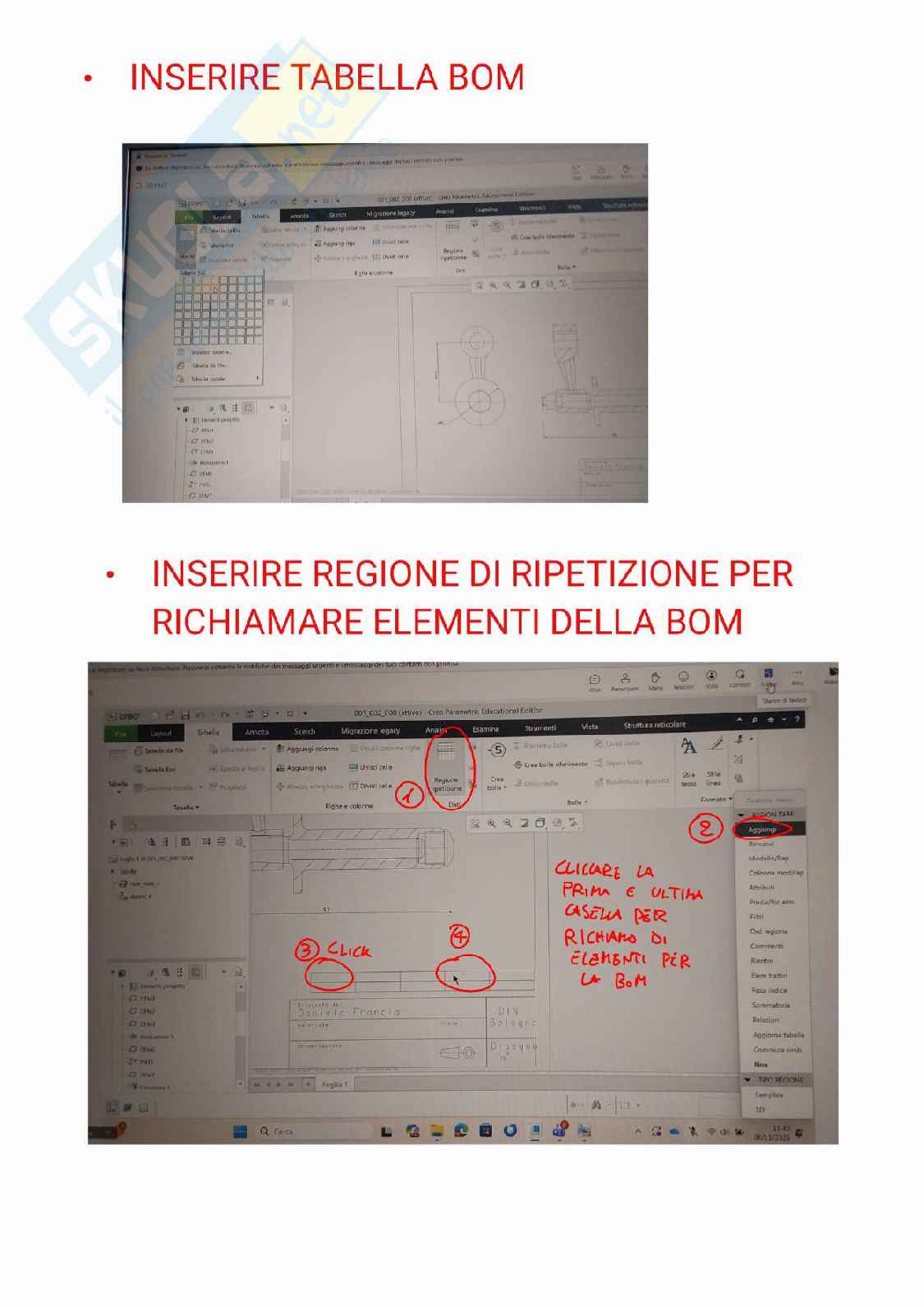 Guida Comandi Creo per esame Ingegnerizzazione Pag. 26
