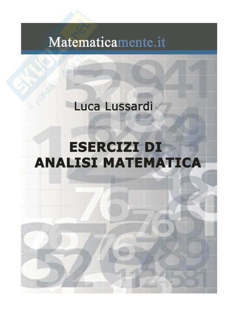 Esercizi di Analisi Matematica (ebook) Pag. 1