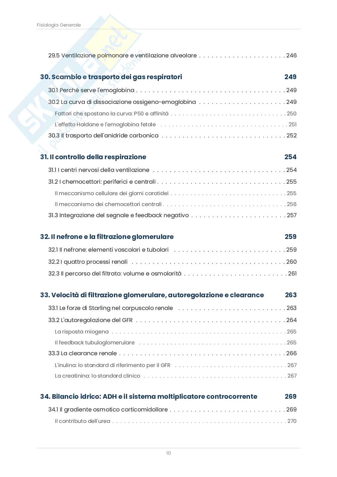 Fisiologia generale – Appunti illustrati con schemi e tabelle  Pag. 11