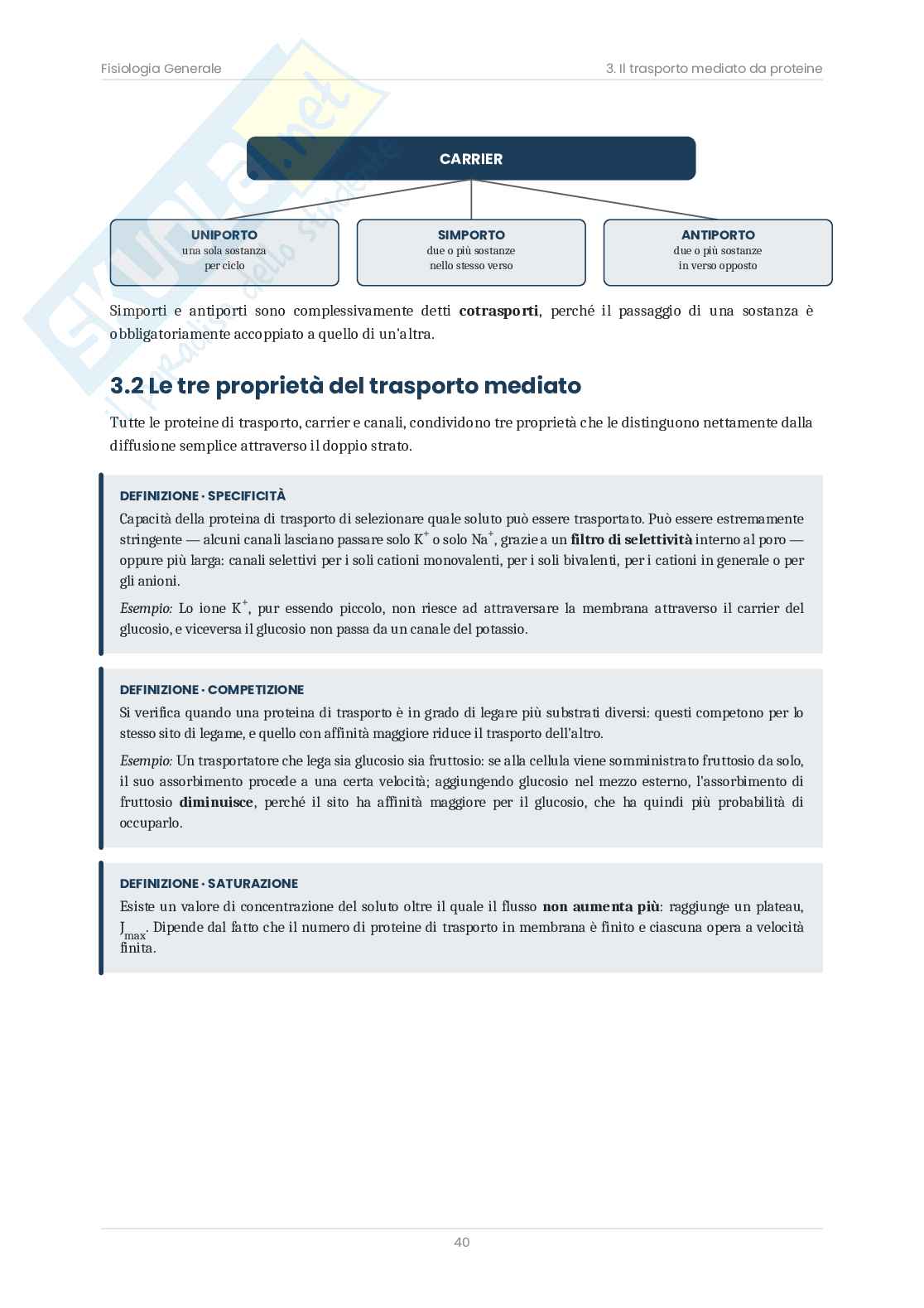 Fisiologia generale – Appunti illustrati con schemi e tabelle  Pag. 41