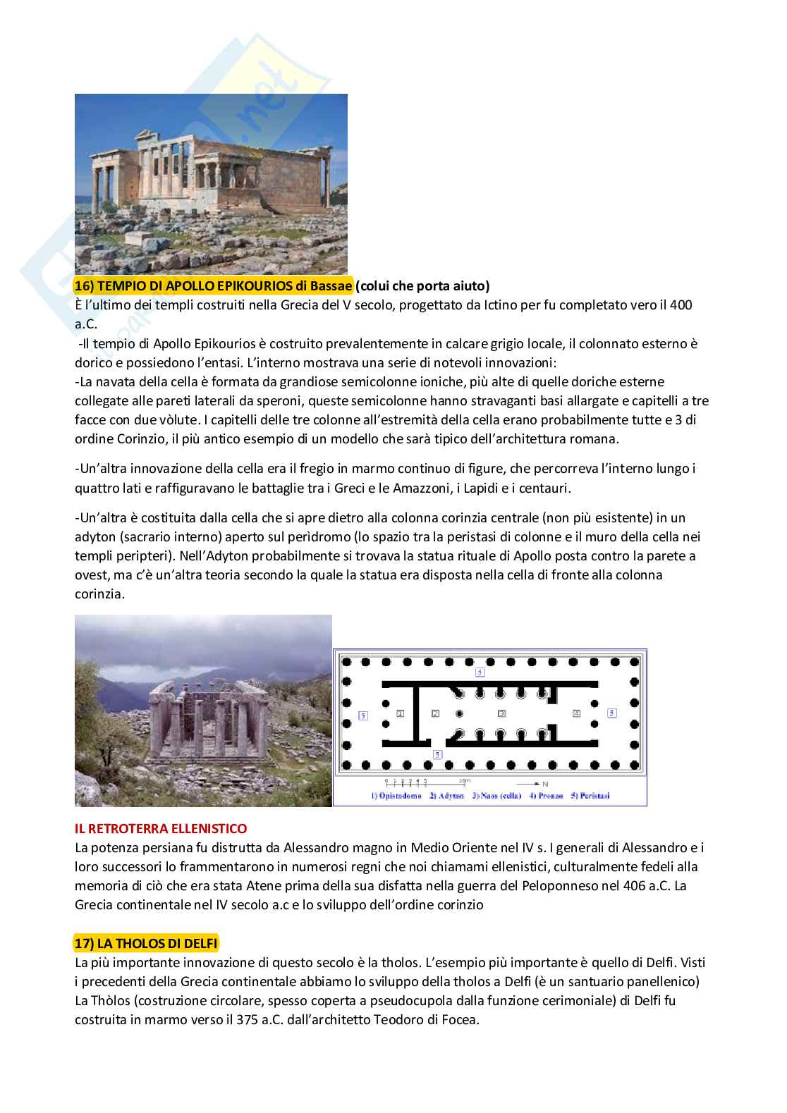 Architettura greca e romana: appunti di Elementi di architettura e urbanistica Pag. 11