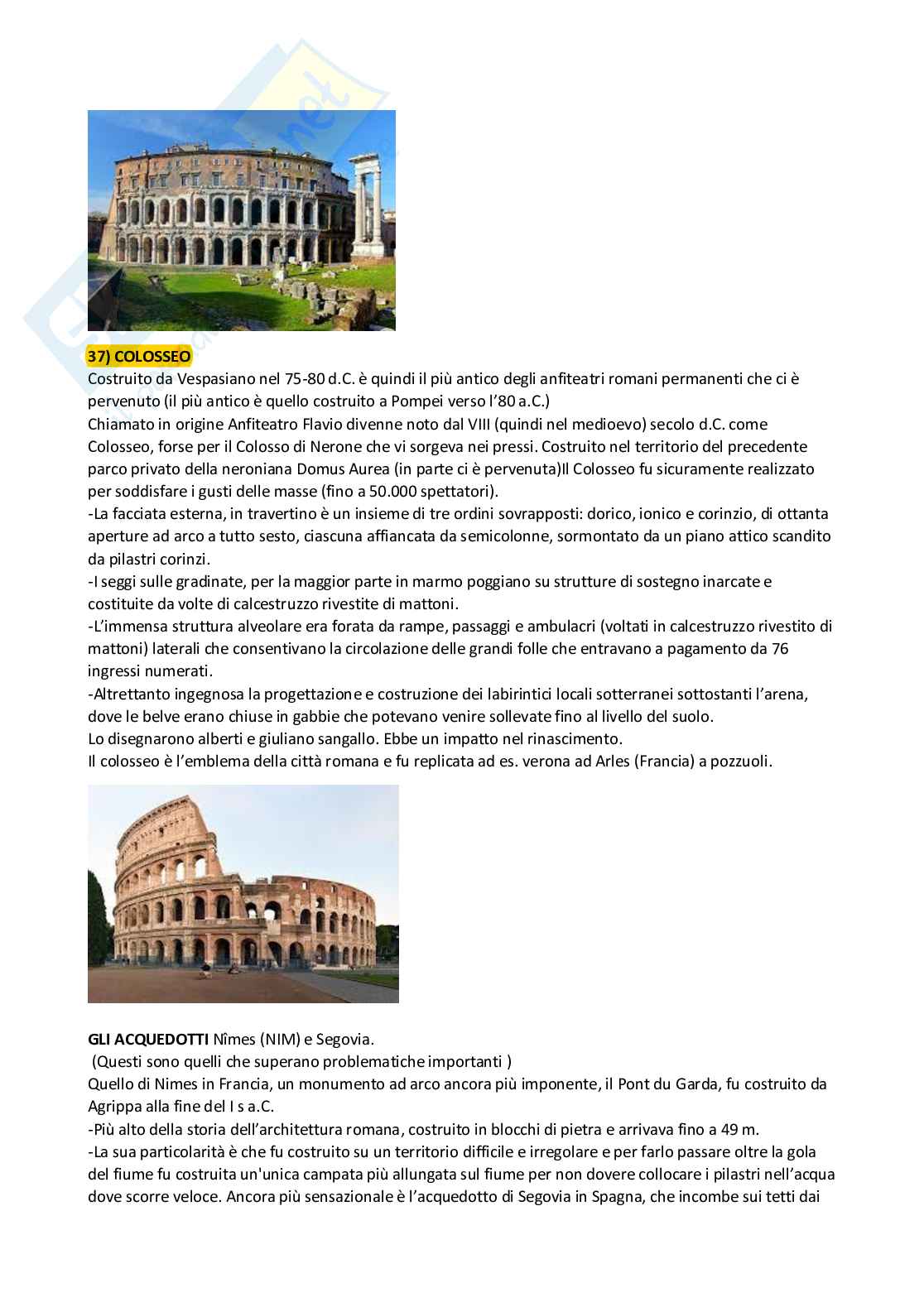 Architettura greca e romana: appunti di Elementi di architettura e urbanistica Pag. 21