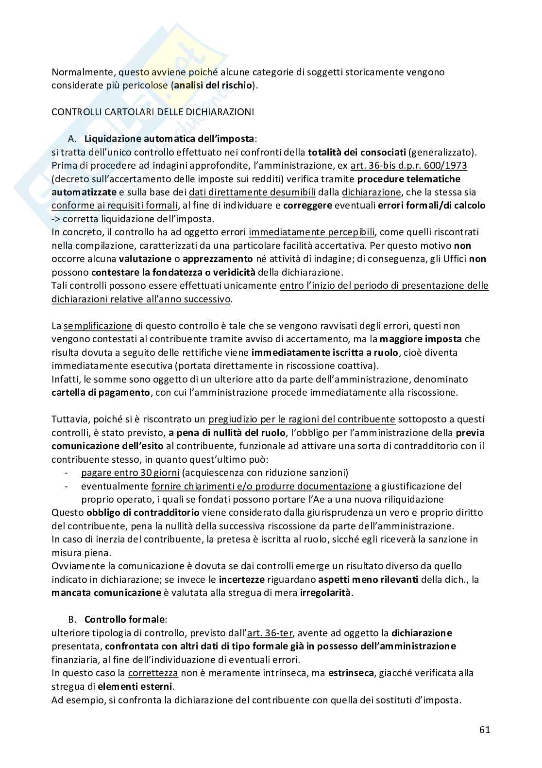 Riassunto di Diritto tributario Pag. 61